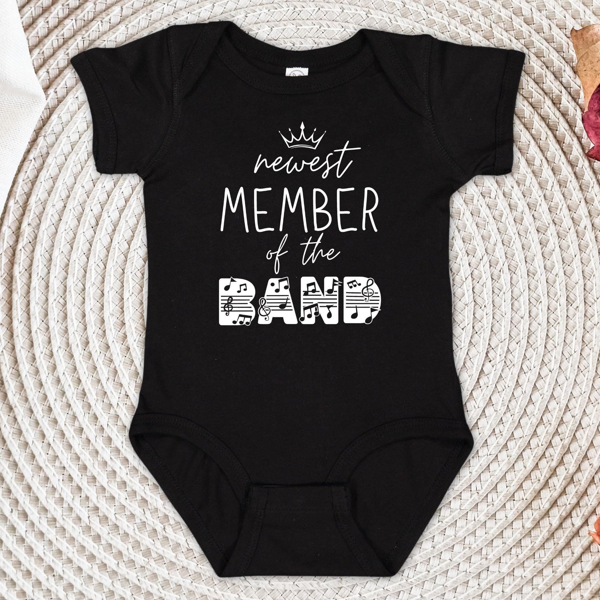 Newest Member of The Band Shirt and Onesie®, Baby Shower Gift, Music Lover Baby Shower Shirt, Baby Announcement Bodysuit