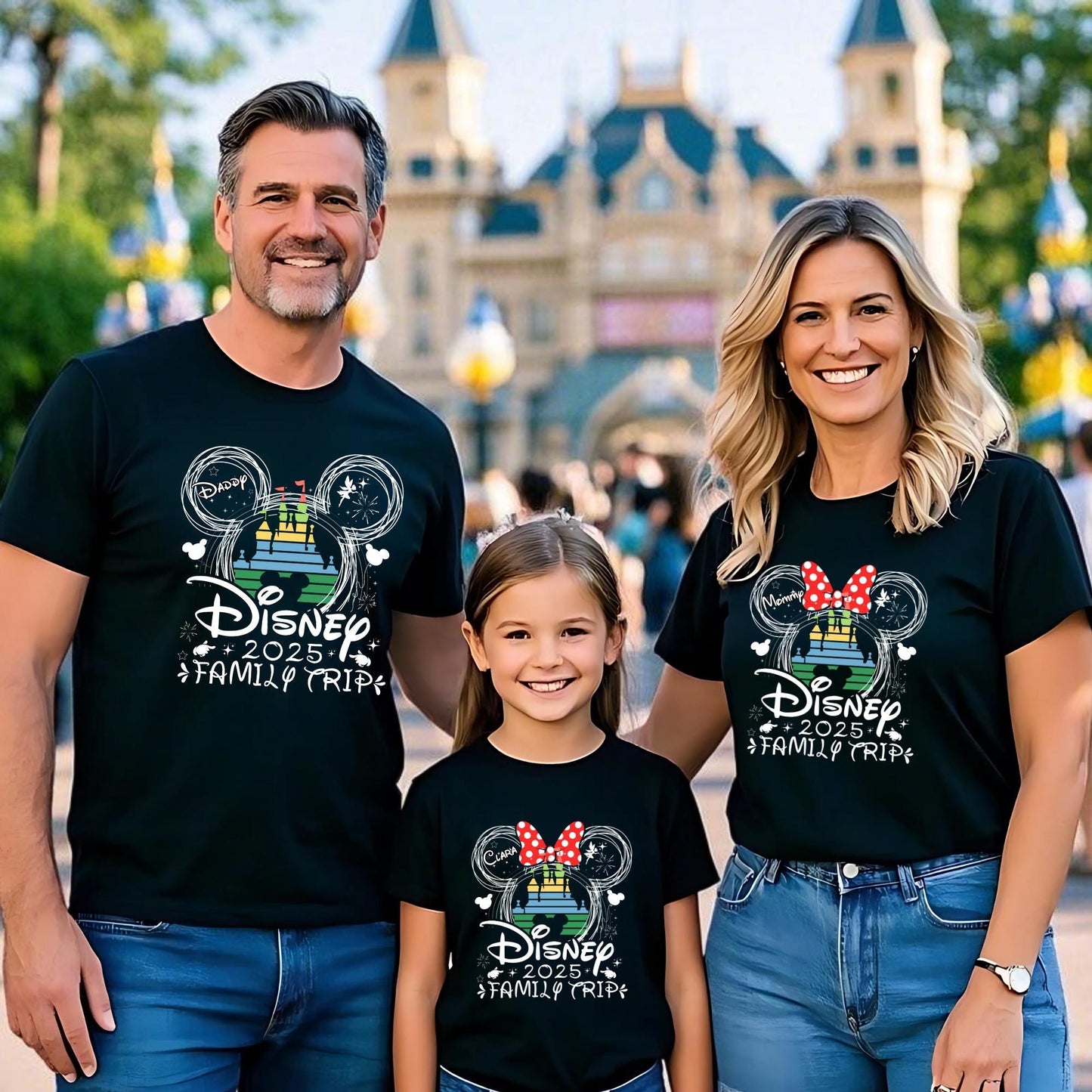 Personalized Disneyworld Family Trip Shirt, 2025 Disney Family Vacation Shirt, Custom Family Matching Shirt, Disney Minnie Mickey Shirt