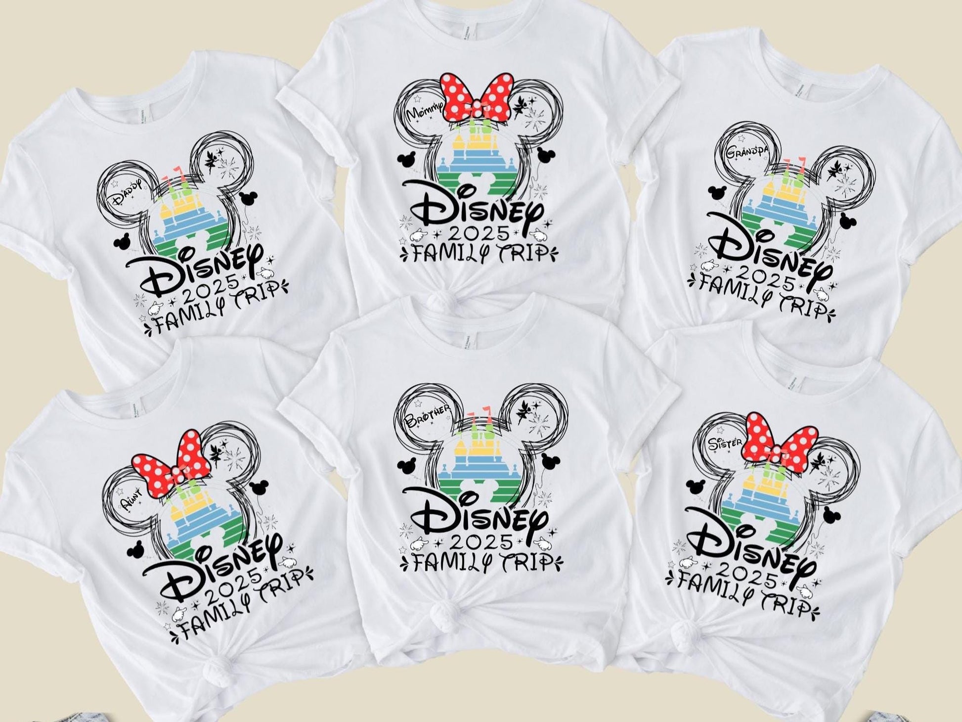 Personalized Disneyworld Family Trip Shirt, 2025 Disney Family Vacation Shirt, Custom Family Matching Shirt, Disney Minnie Mickey Shirt