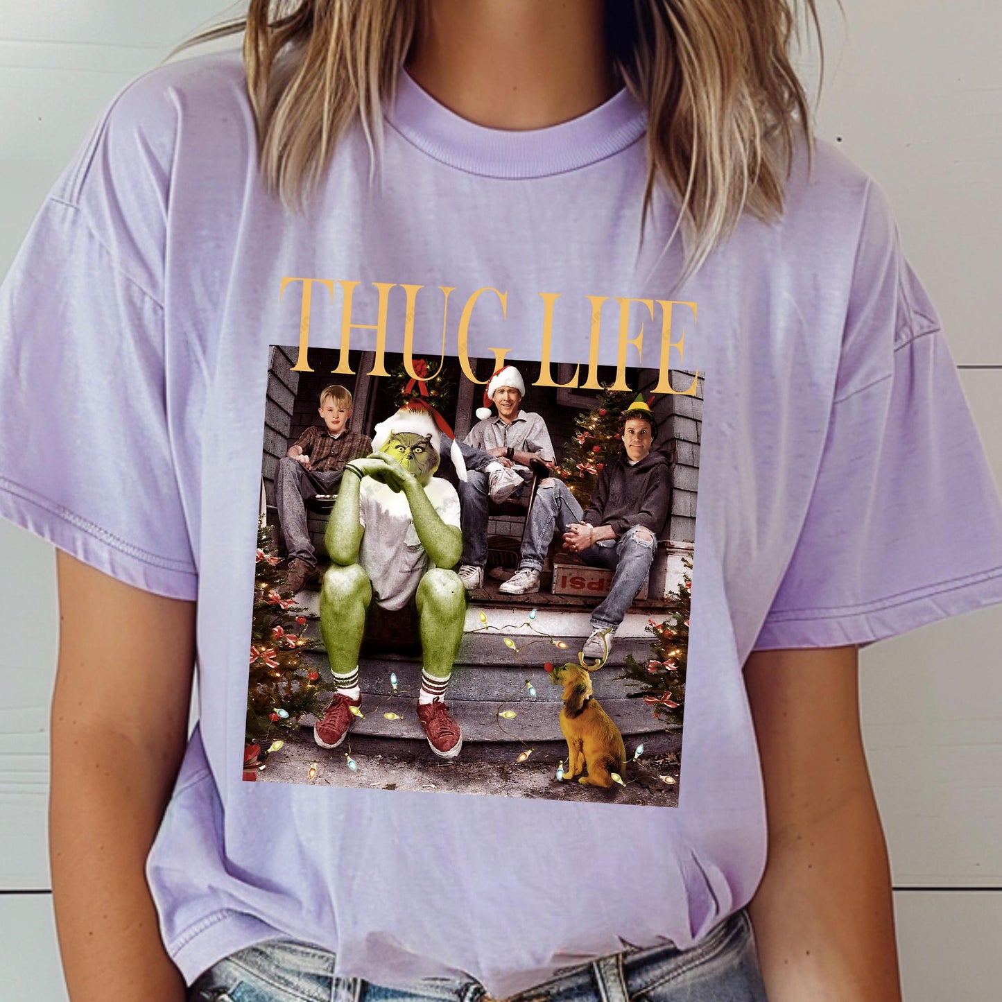 Thug Life Christmas Shirt Comfort Colors® Shirt For Women Christmas Movie Shirt Holiday Xmas Outfit
