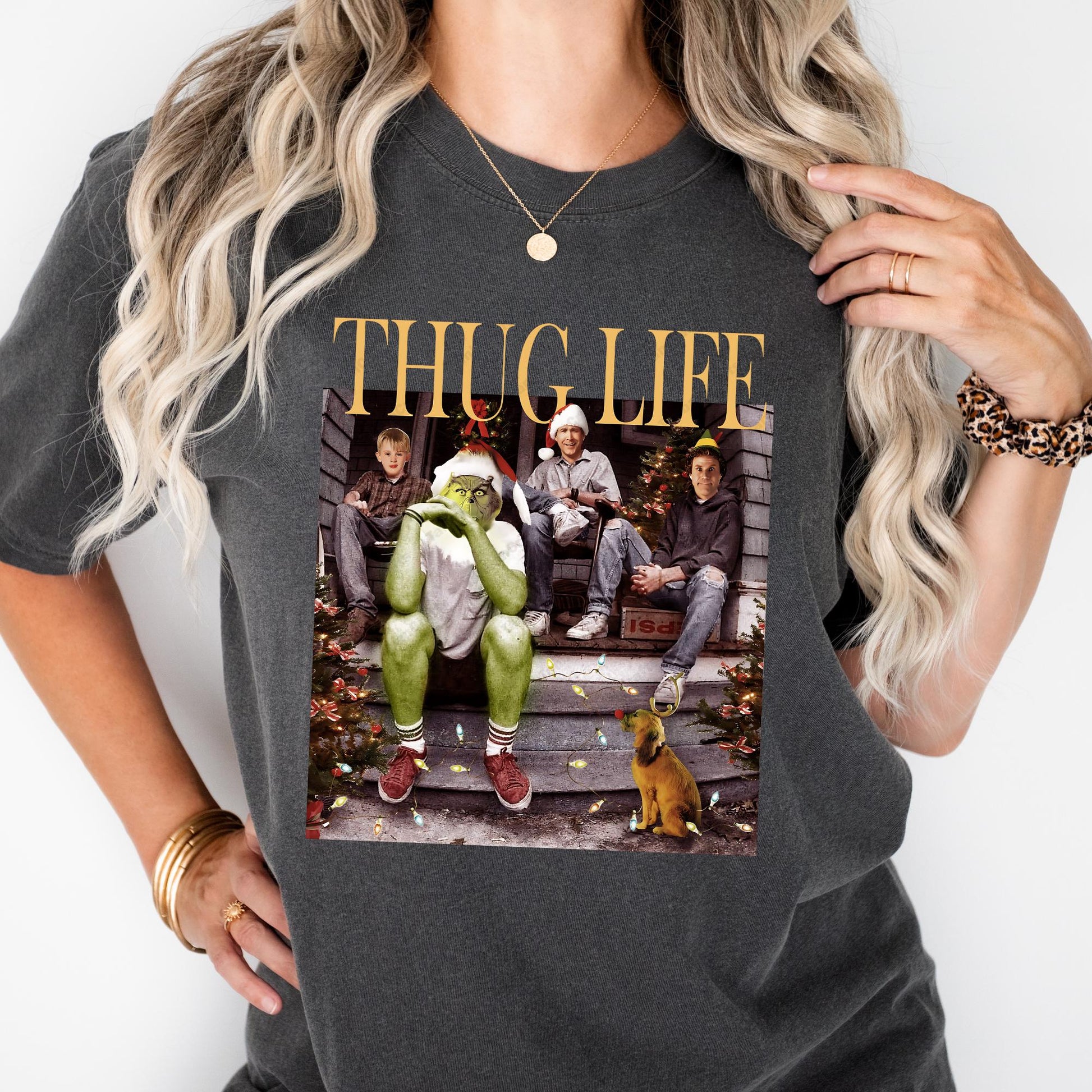 Thug Life Christmas Shirt Comfort Colors® Shirt For Women Christmas Movie Shirt Holiday Xmas Outfit