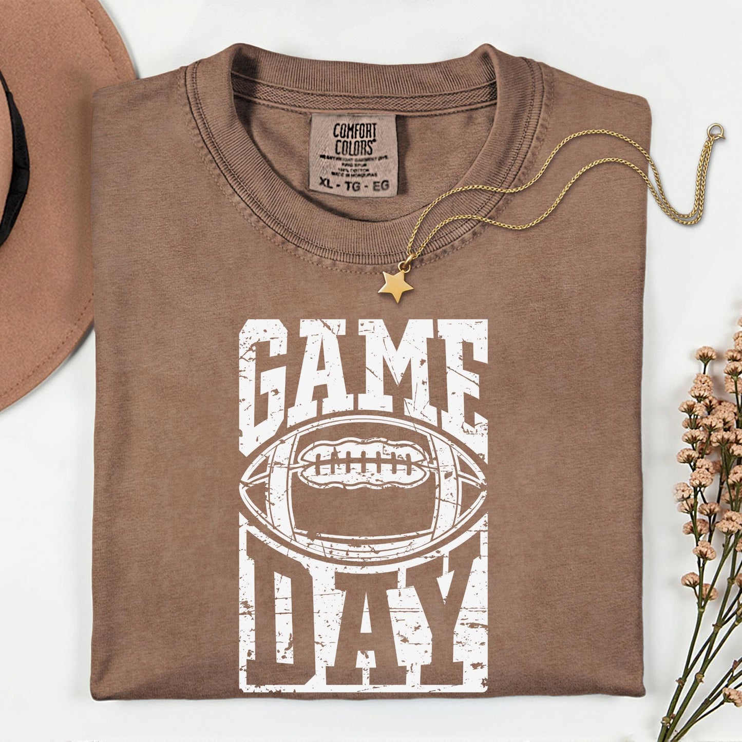 Comfort Colors® Football Season Game Day Shirt, Football Mama T Shirt, Football Fall Season Tee. Family Fun Day Shirt