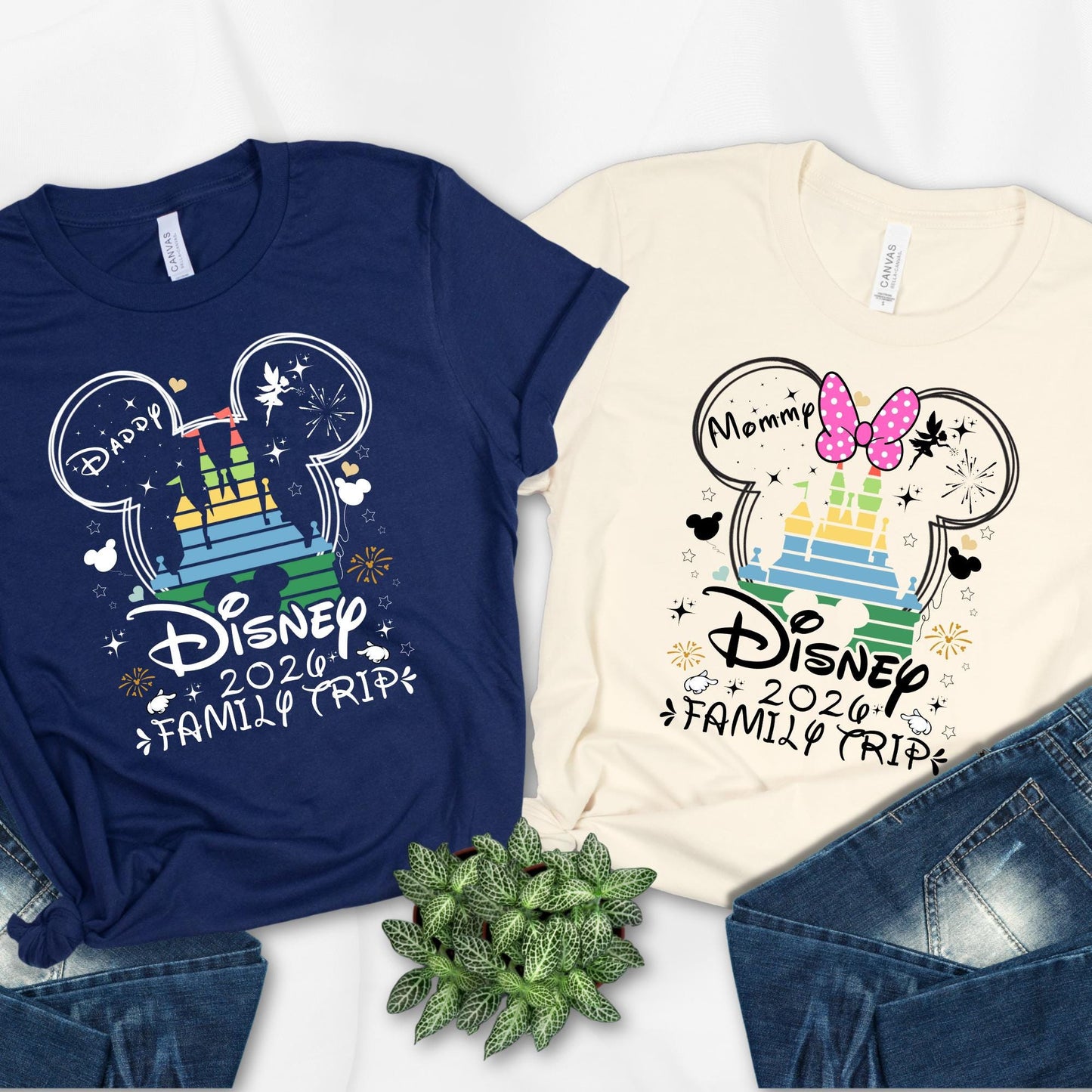 Personalized Disneyland Shirt, Disney Trip Shirts 2026, Disney Family Vacation Custom Name Shirt , Mickey Minnie Disneyworld Matching Shirt