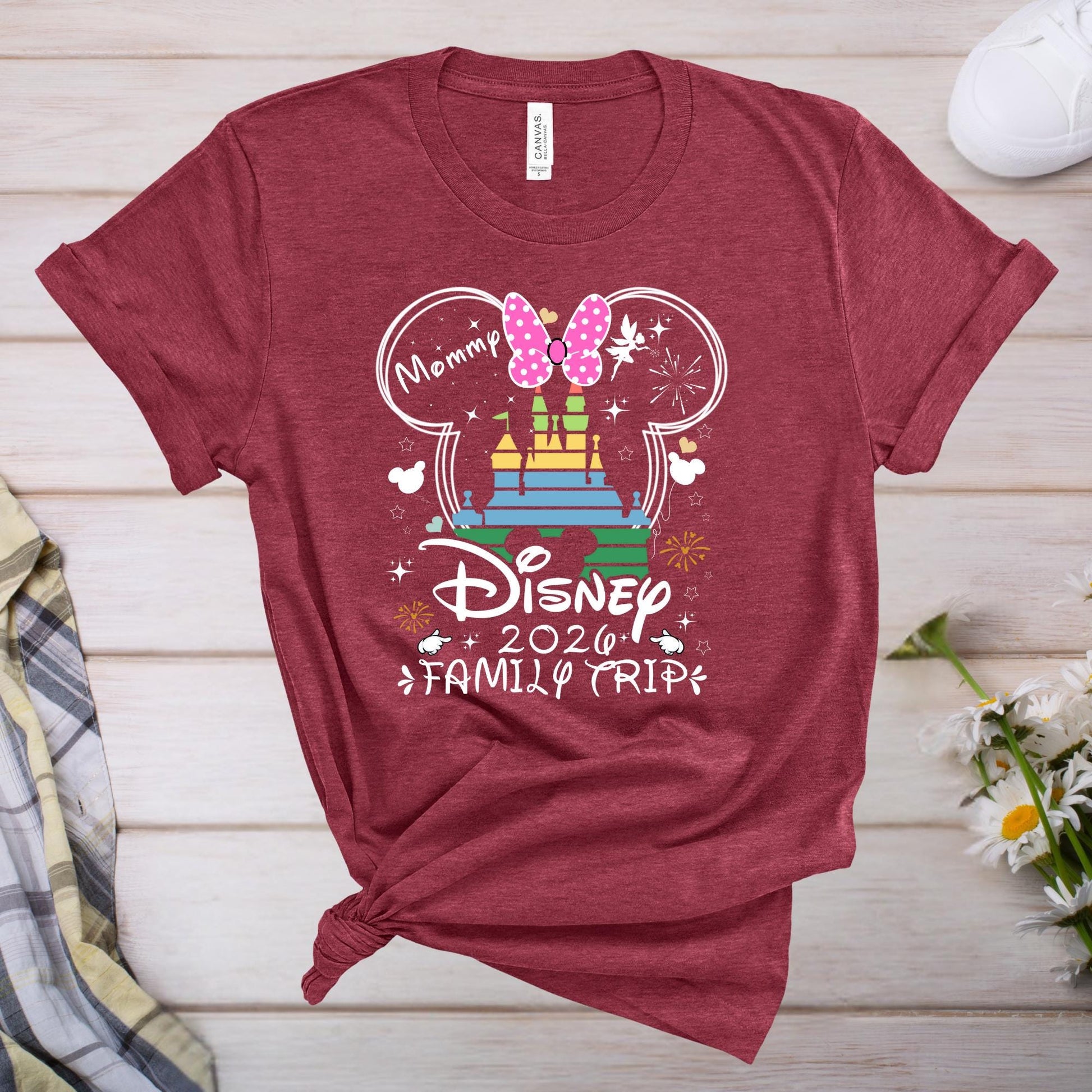 Personalized Disneyland Shirt, Disney Trip Shirts 2026, Disney Family Vacation Custom Name Shirt , Mickey Minnie Disneyworld Matching Shirt