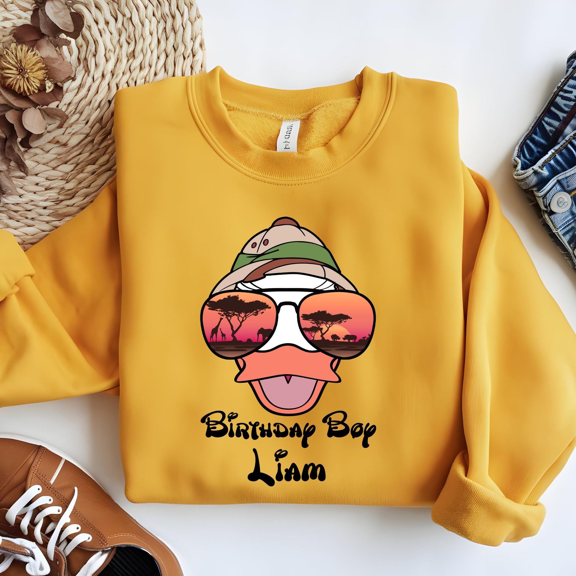 Personalized Animal Kingdom Family Sweatshirt, Disney World Family Sweat, Disney Birthday, Disney Trip Hoodie