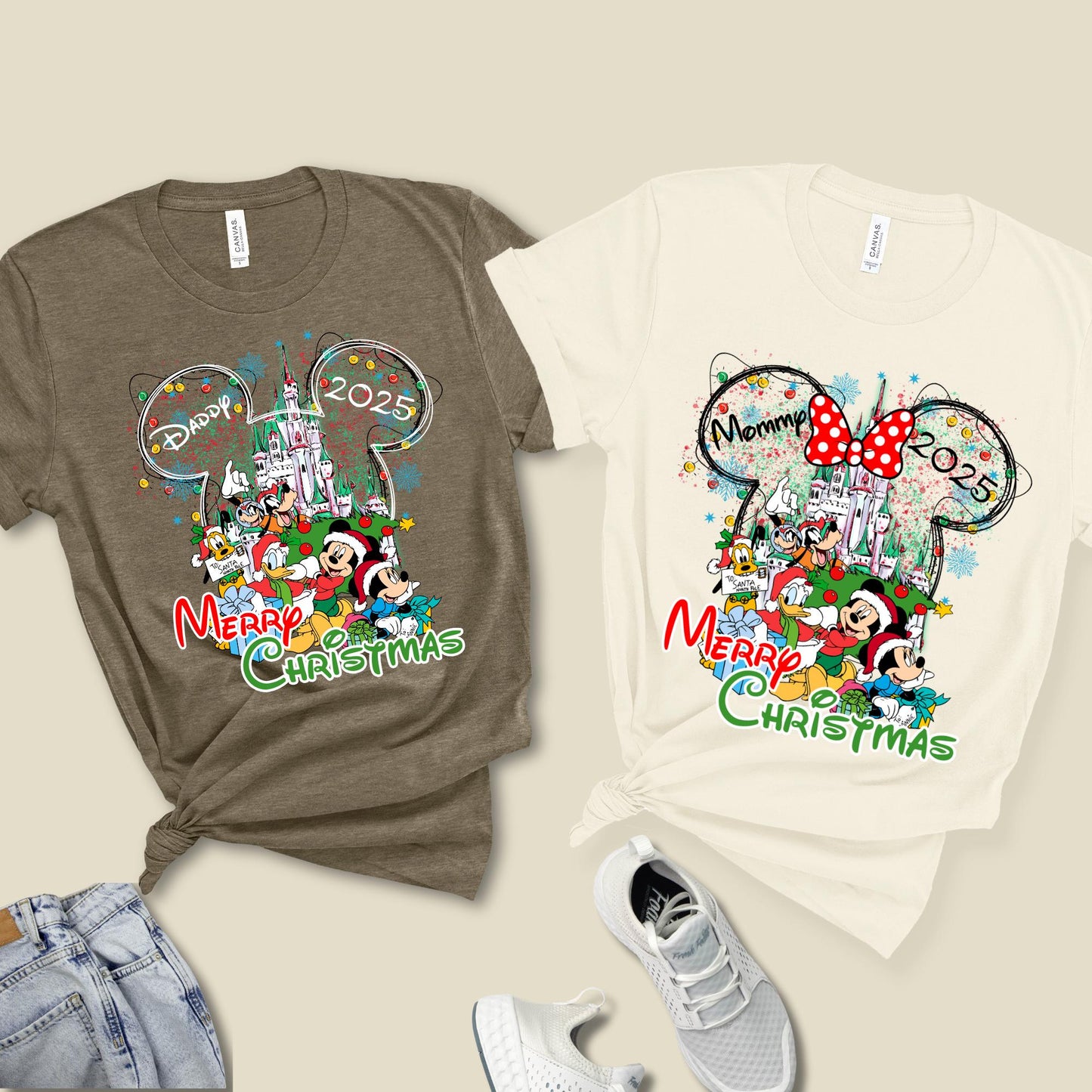 Custom Disney Christmas Shirt, Merry Christmas Shirt, Christmas Family Shirts, Christmas Party Shirt, Disney Holiday Tee