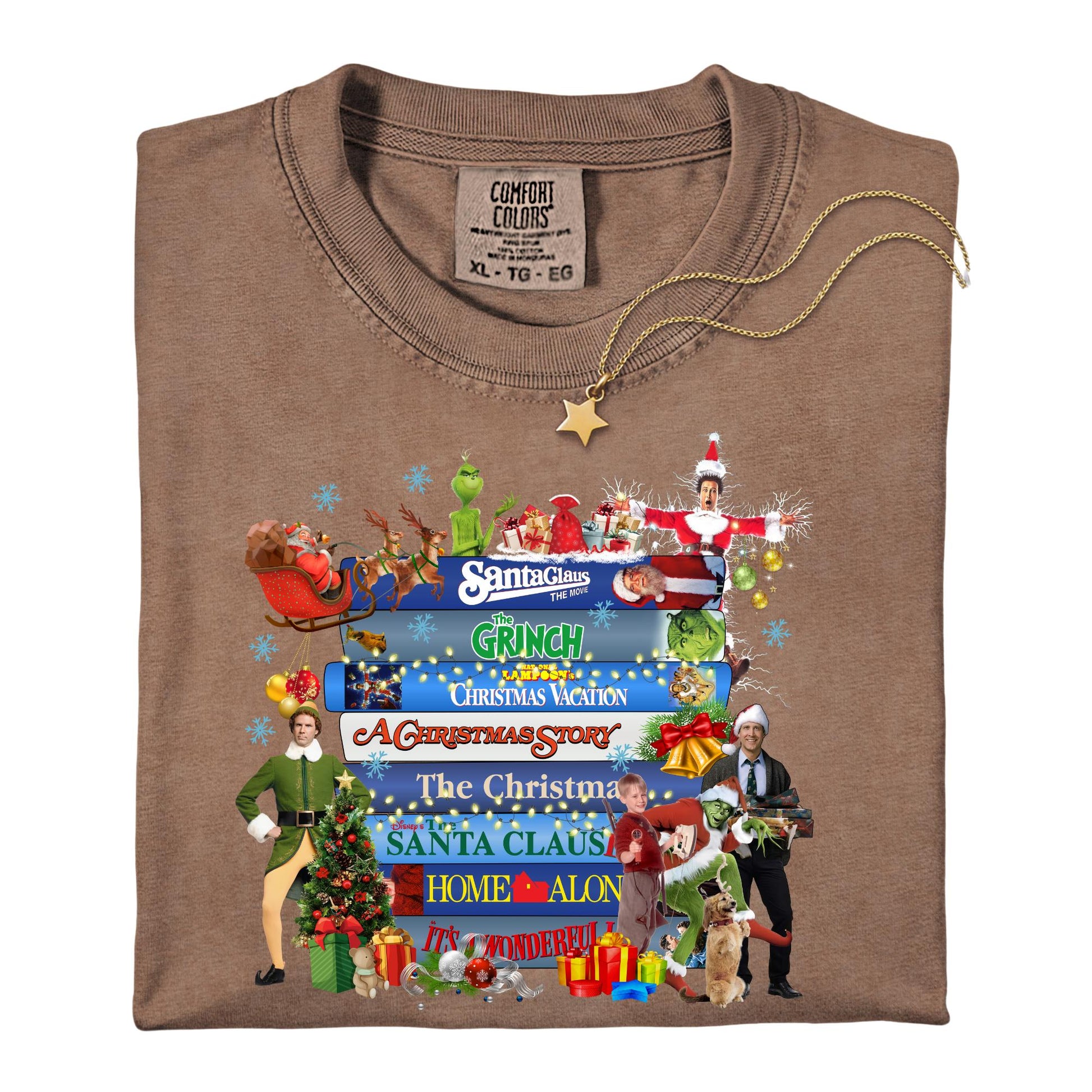 Comfort Colors® 90s Style Christmas Shirt, VHS Tapes, Christmas Movies Tshirt, 90s VHS Shirts, 90s Christmas Tee, Funny Christmas Movie Tee