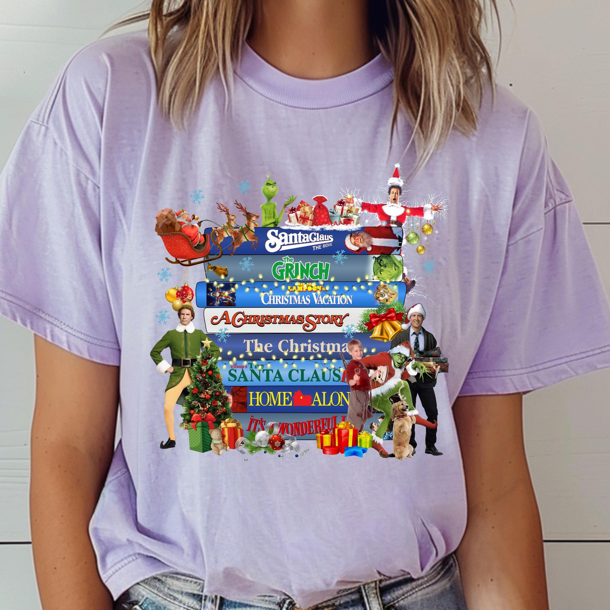 Comfort Colors® 90s Style Christmas Shirt, VHS Tapes, Christmas Movies Tshirt, 90s VHS Shirts, 90s Christmas Tee, Funny Christmas Movie Tee