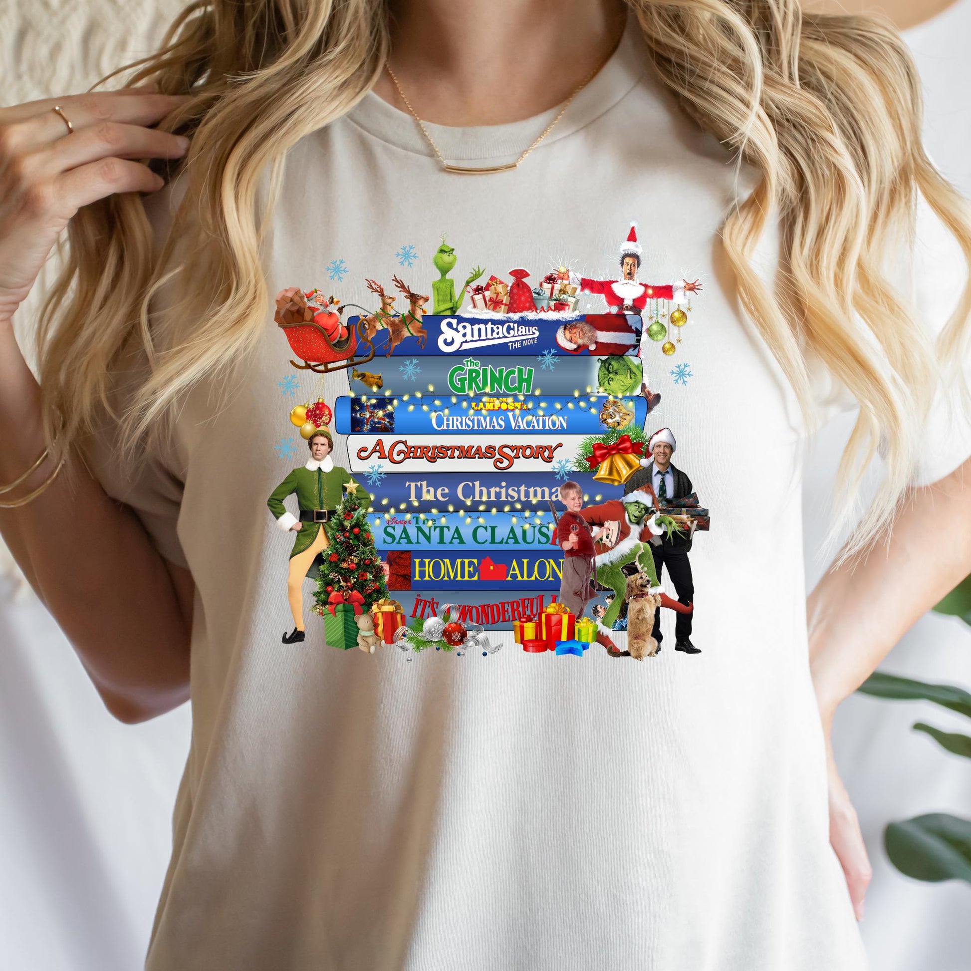 Comfort Colors® 90s Style Christmas Shirt, VHS Tapes, Christmas Movies Tshirt, 90s VHS Shirts, 90s Christmas Tee, Funny Christmas Movie Tee