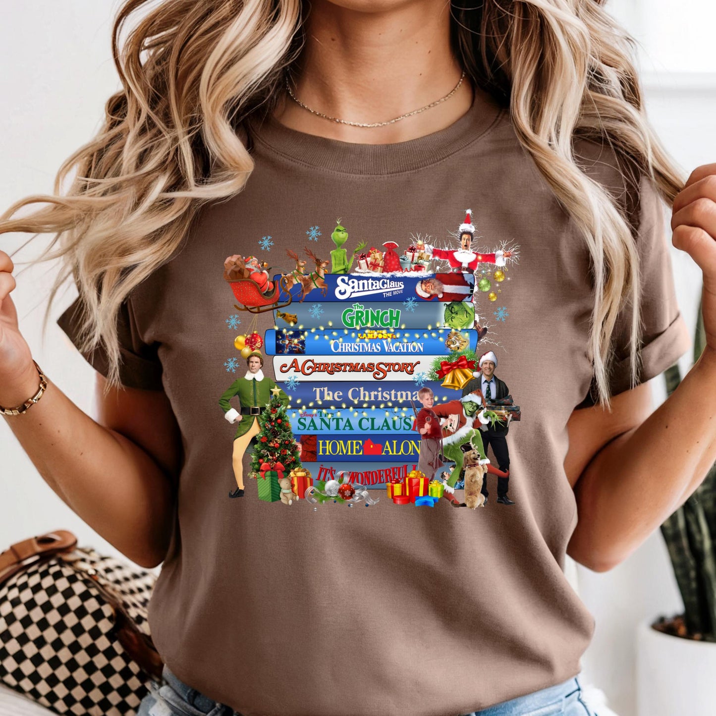 Comfort Colors® 90s Style Christmas Shirt, VHS Tapes, Christmas Movies Tshirt, 90s VHS Shirts, 90s Christmas Tee, Funny Christmas Movie Tee