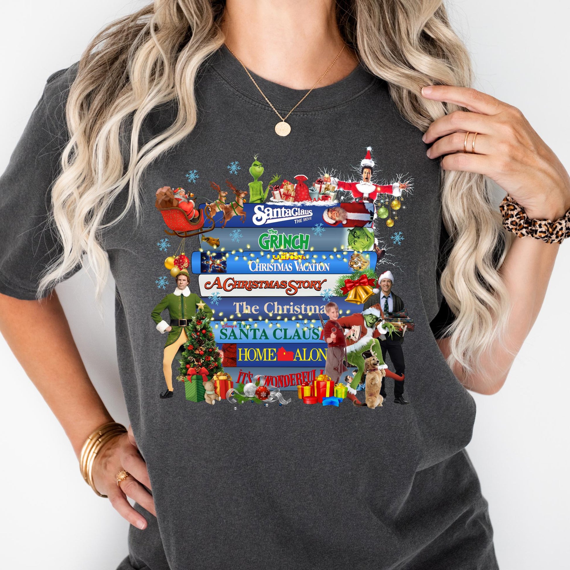 Comfort Colors® 90s Style Christmas Shirt, VHS Tapes, Christmas Movies Tshirt, 90s VHS Shirts, 90s Christmas Tee, Funny Christmas Movie Tee