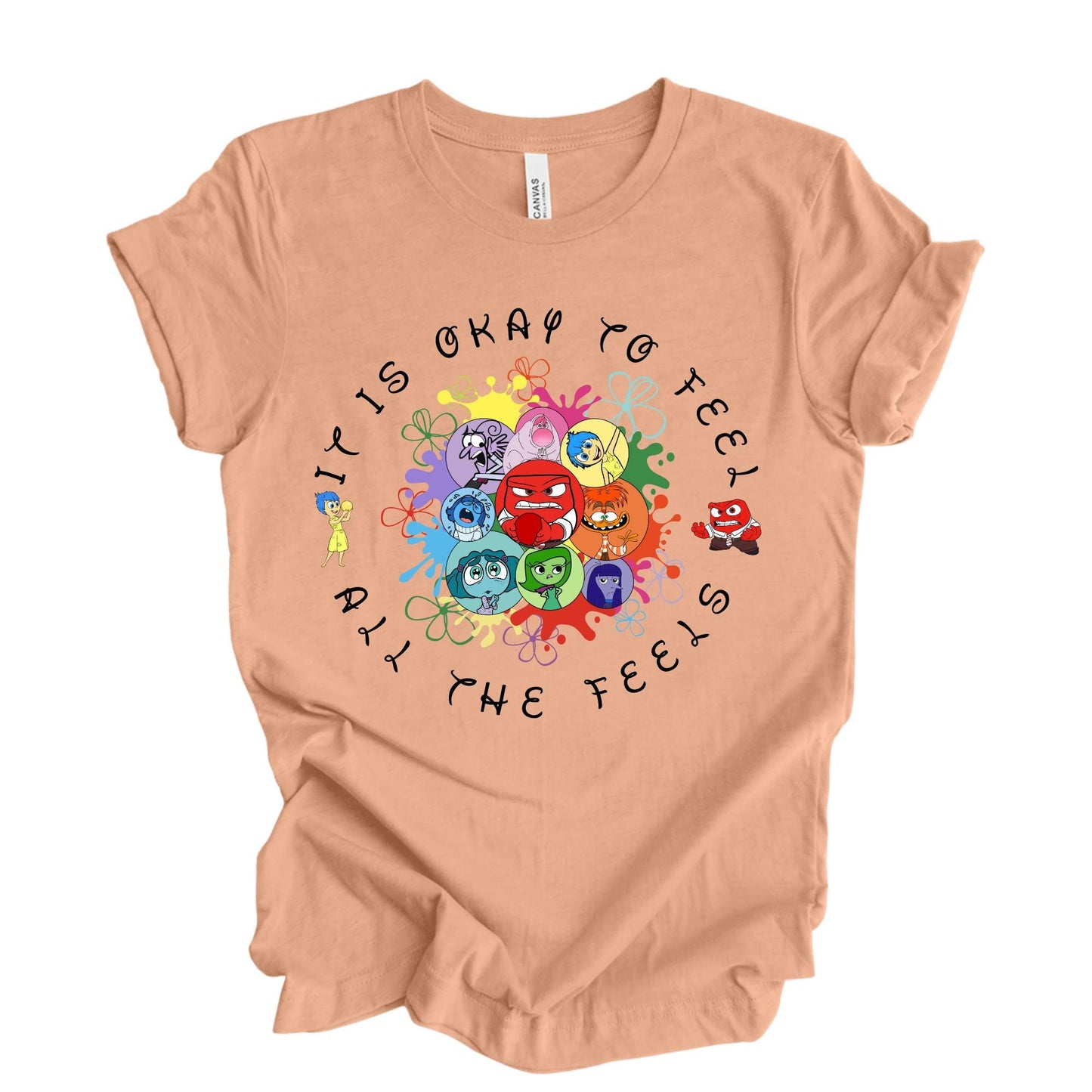 Disneyland Inside Out It's Okay To Feel All The Feels Shirt, Inside Out Tee, Disneyland Mental Health Shirt, Inside Out Speech Therapy Shirt