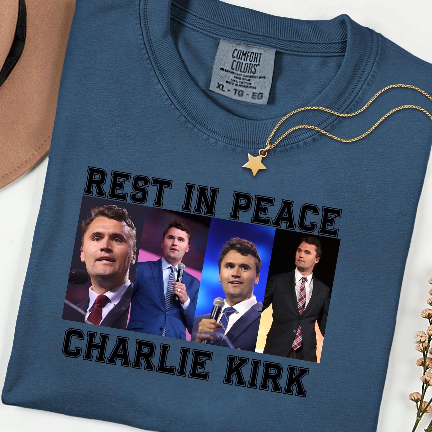 RIP Charlie Kirk Comfort Colors® Shirt: Memorial Activist Shirt, Activist Attack Tee, Justice For Charlie, Human Rights