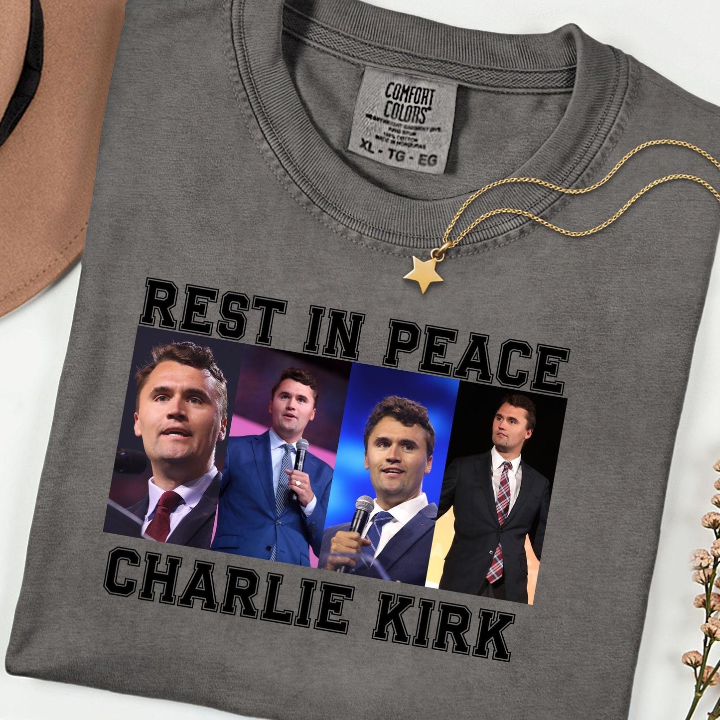 RIP Charlie Kirk Comfort Colors® Shirt: Memorial Activist Shirt, Activist Attack Tee, Justice For Charlie, Human Rights