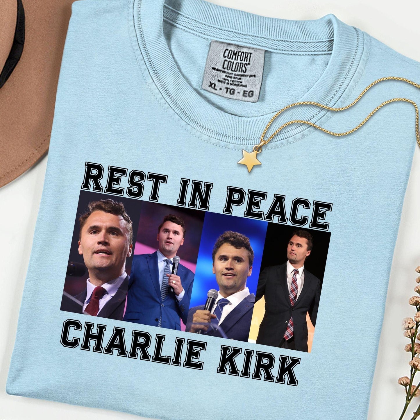RIP Charlie Kirk Comfort Colors® Shirt: Memorial Activist Shirt, Activist Attack Tee, Justice For Charlie, Human Rights