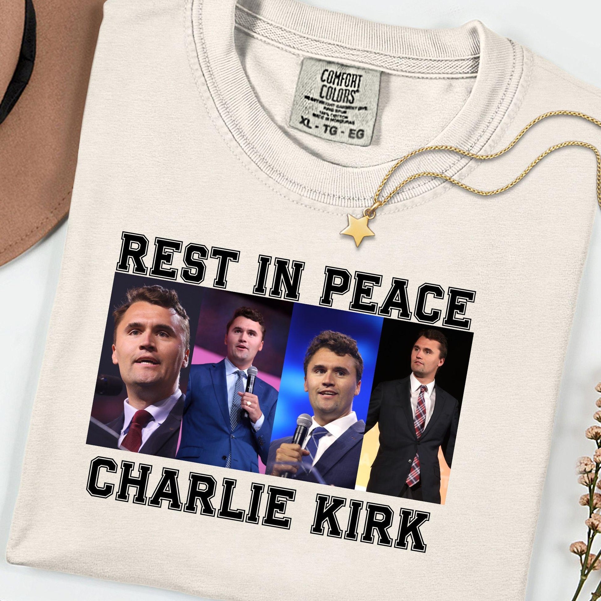 RIP Charlie Kirk Comfort Colors® Shirt: Memorial Activist Shirt, Activist Attack Tee, Justice For Charlie, Human Rights