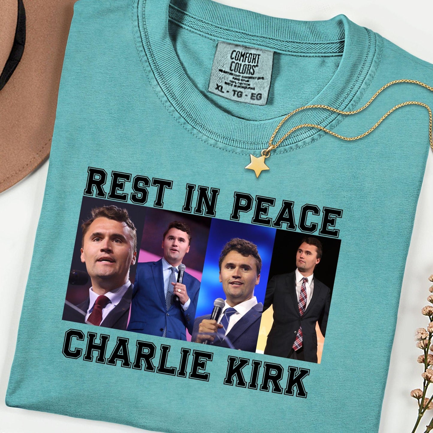 RIP Charlie Kirk Comfort Colors® Shirt: Memorial Activist Shirt, Activist Attack Tee, Justice For Charlie, Human Rights