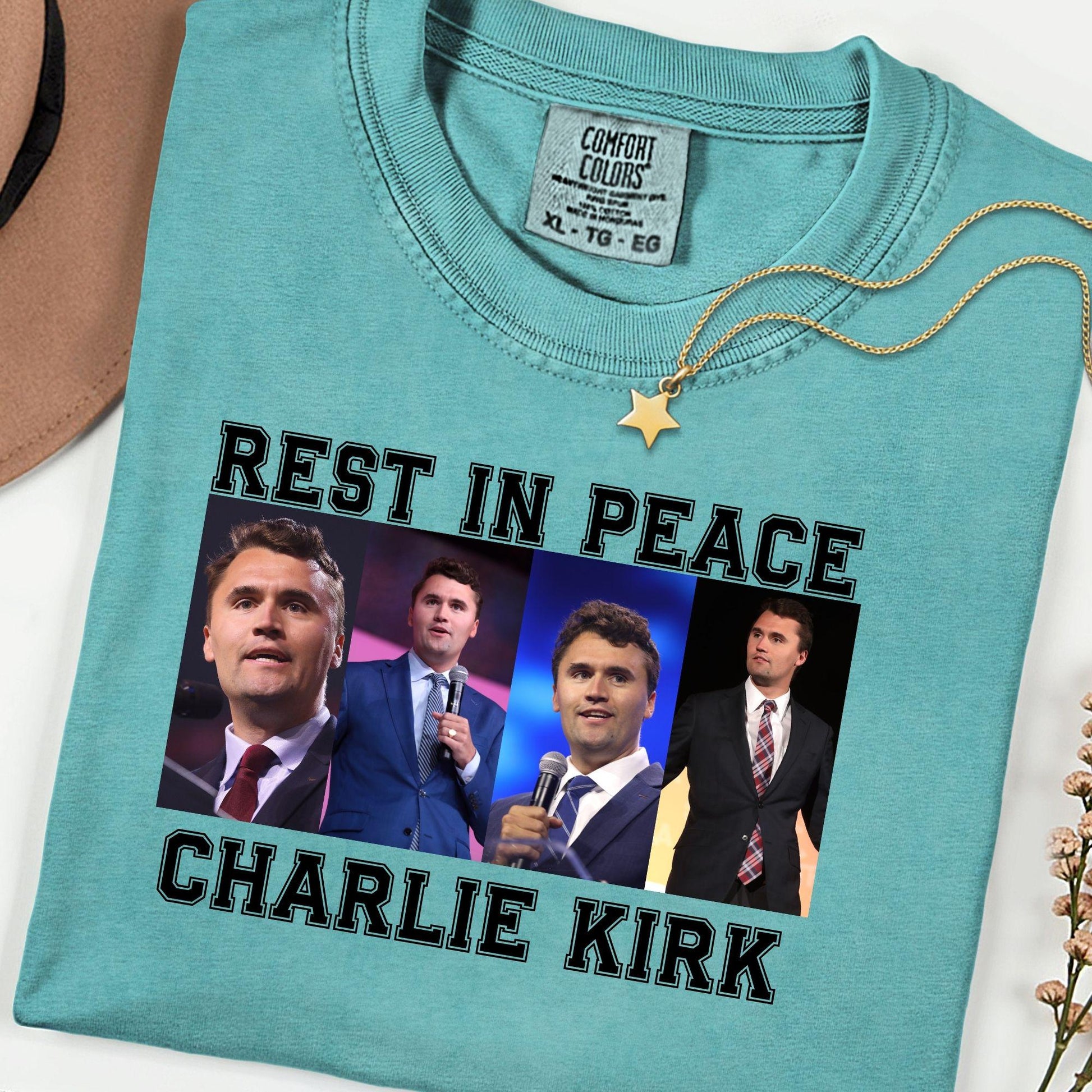 RIP Charlie Kirk Comfort Colors® Shirt: Memorial Activist Shirt, Activist Attack Tee, Justice For Charlie, Human Rights