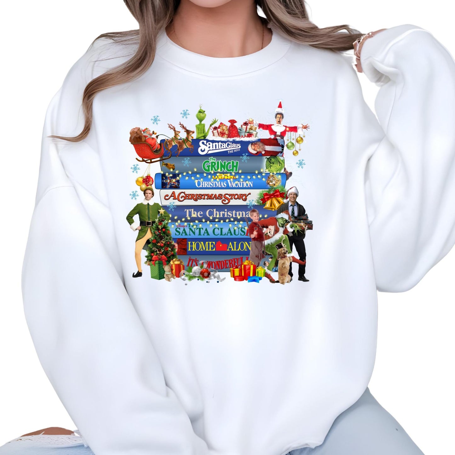 Retro Christmas VHS Movies Sweatshirt: 90s Nostalgia Xmas Shirt