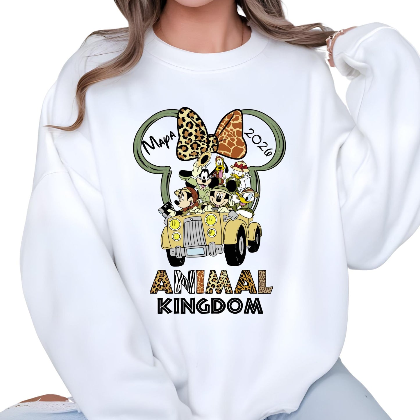 Custom Disney Animal Kingdom Sweatshirt, Family Matching Hoodie, Personalized 2026 Holiday Crewneck, Christmas Gifts