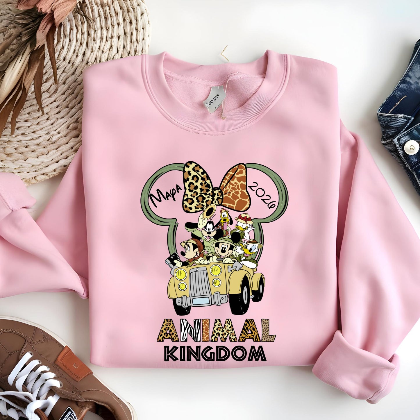 Custom Disney Animal Kingdom Sweatshirt, Family Matching Hoodie, Personalized 2026 Holiday Crewneck, Christmas Gifts