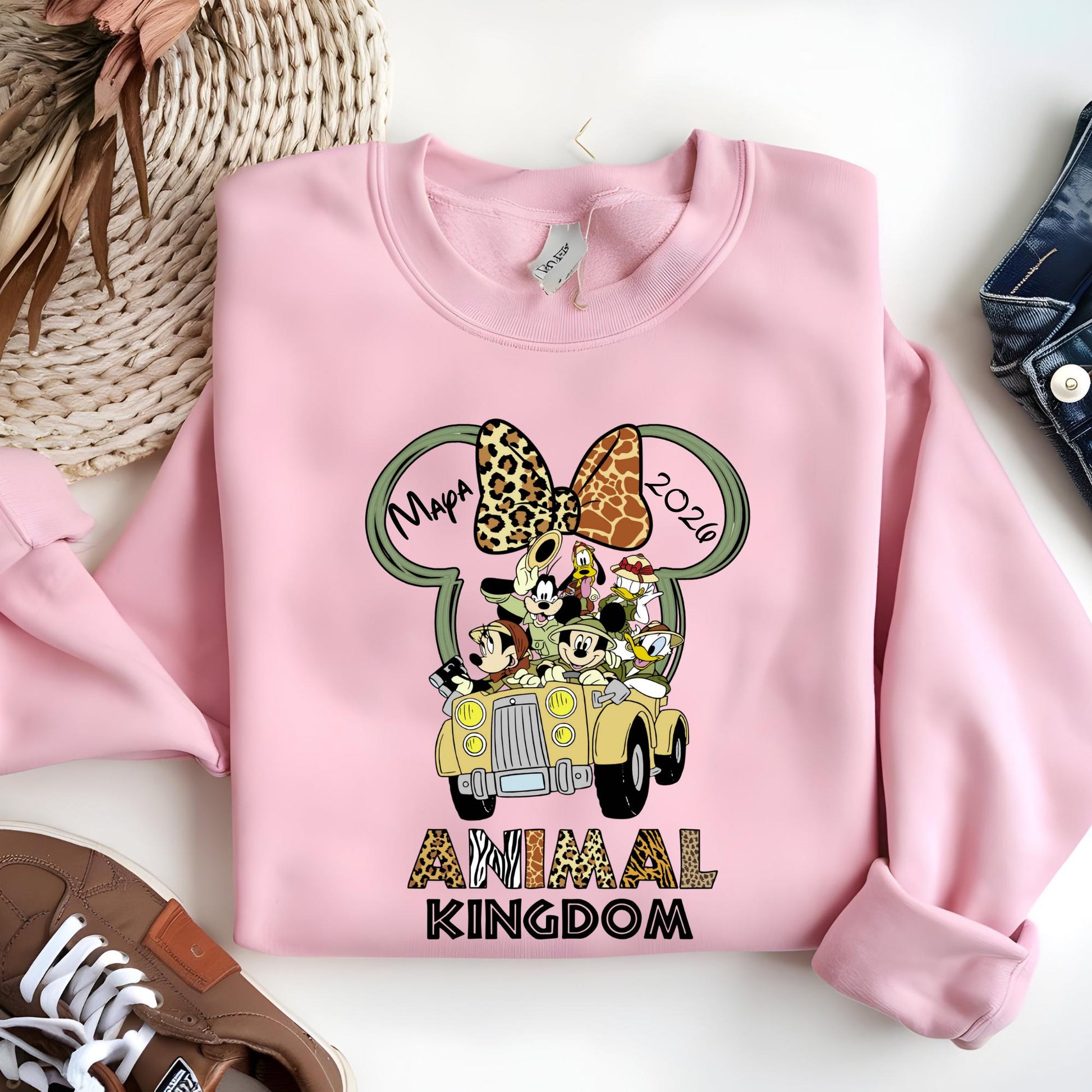 Custom Disney Animal Kingdom Sweatshirt, Family Matching Hoodie, Personalized 2026 Holiday Crewneck, Christmas Gifts