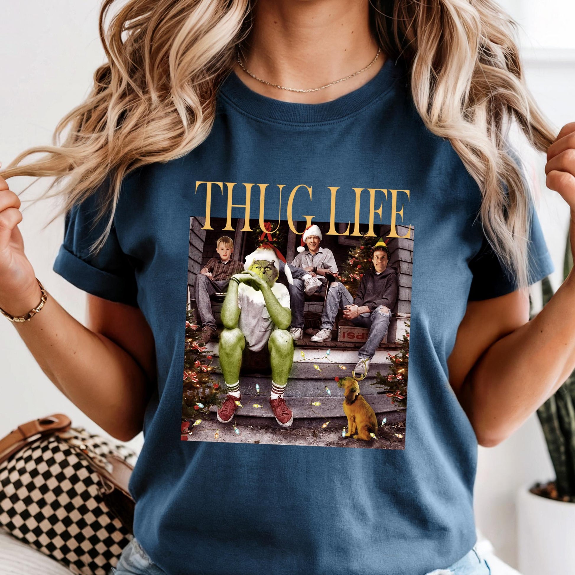 Thug Life Christmas Shirt Comfort Colors® Shirt For Women Christmas Movie Shirt Holiday Xmas Outfit