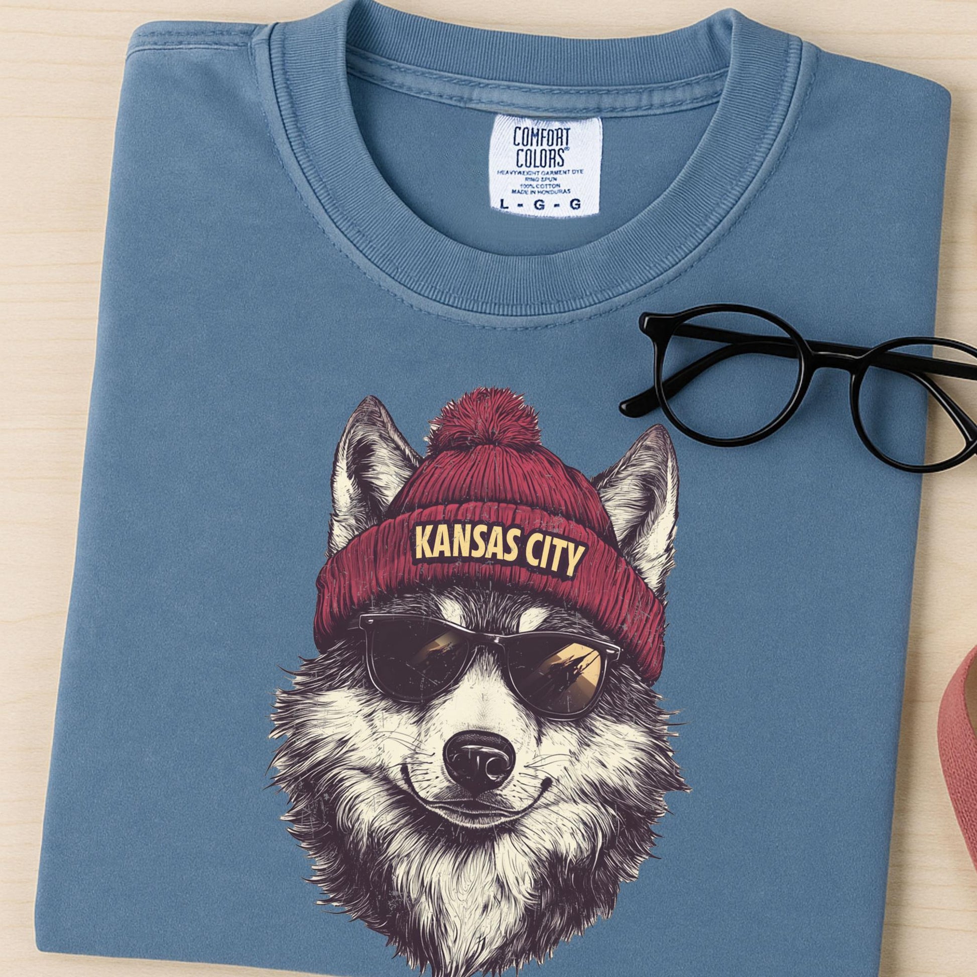 Kansas City Football Mascot Shirt: Comfort Colors Gameday Tee