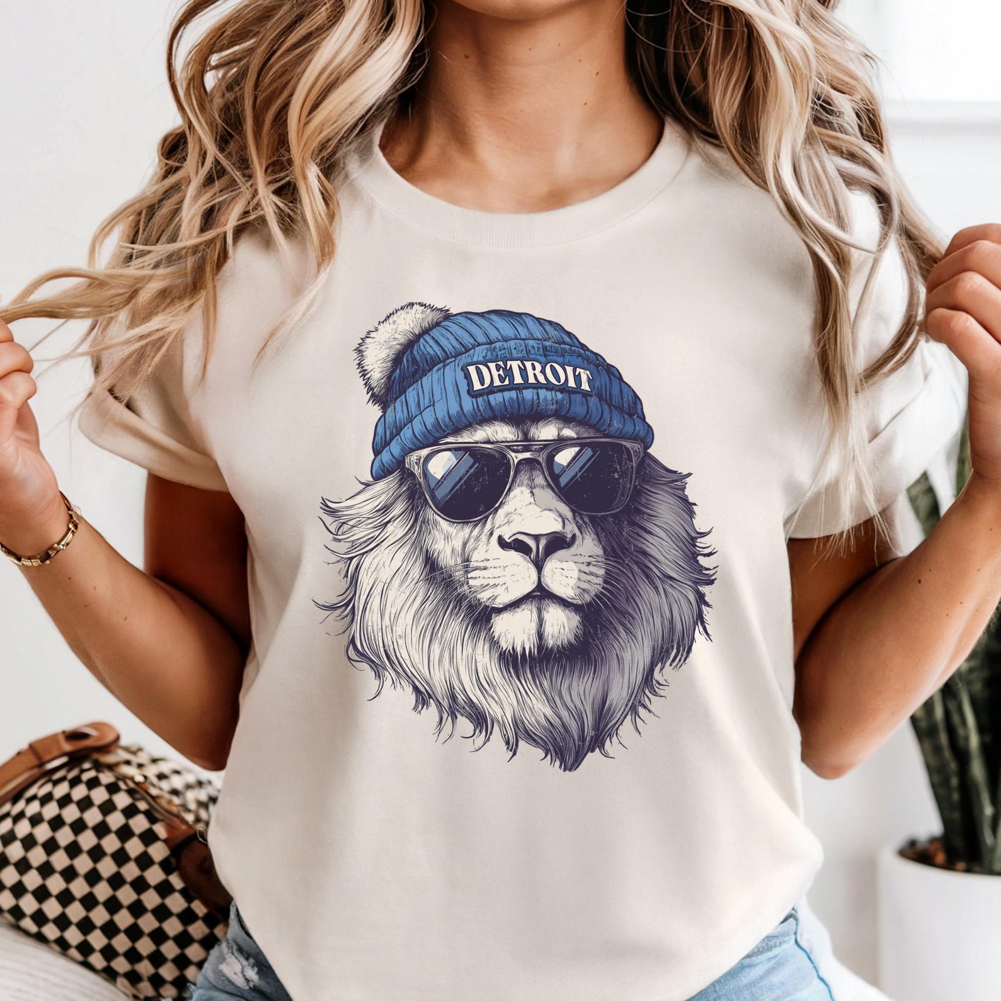 Detroit Football Fan Shirt: Comfort Colors Mascot Tee