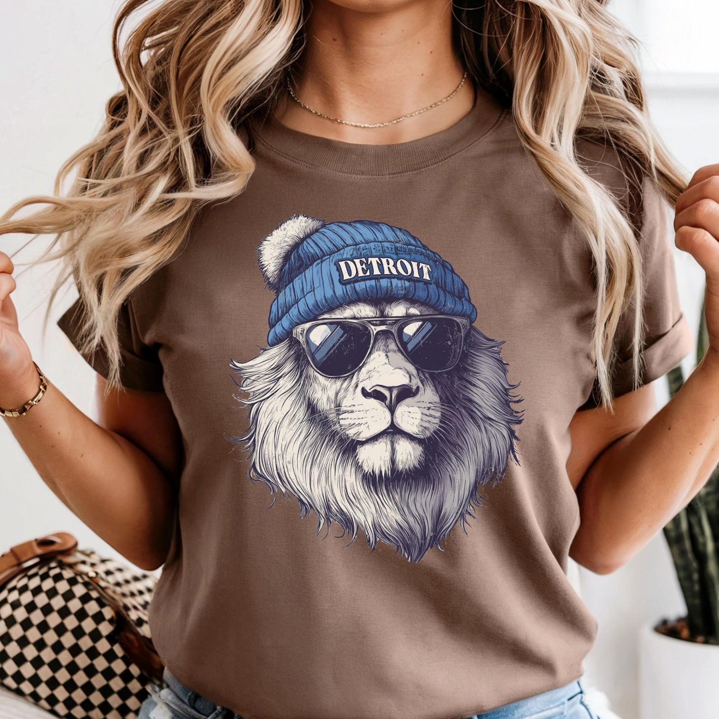 Detroit Football Fan Shirt: Comfort Colors Mascot Tee