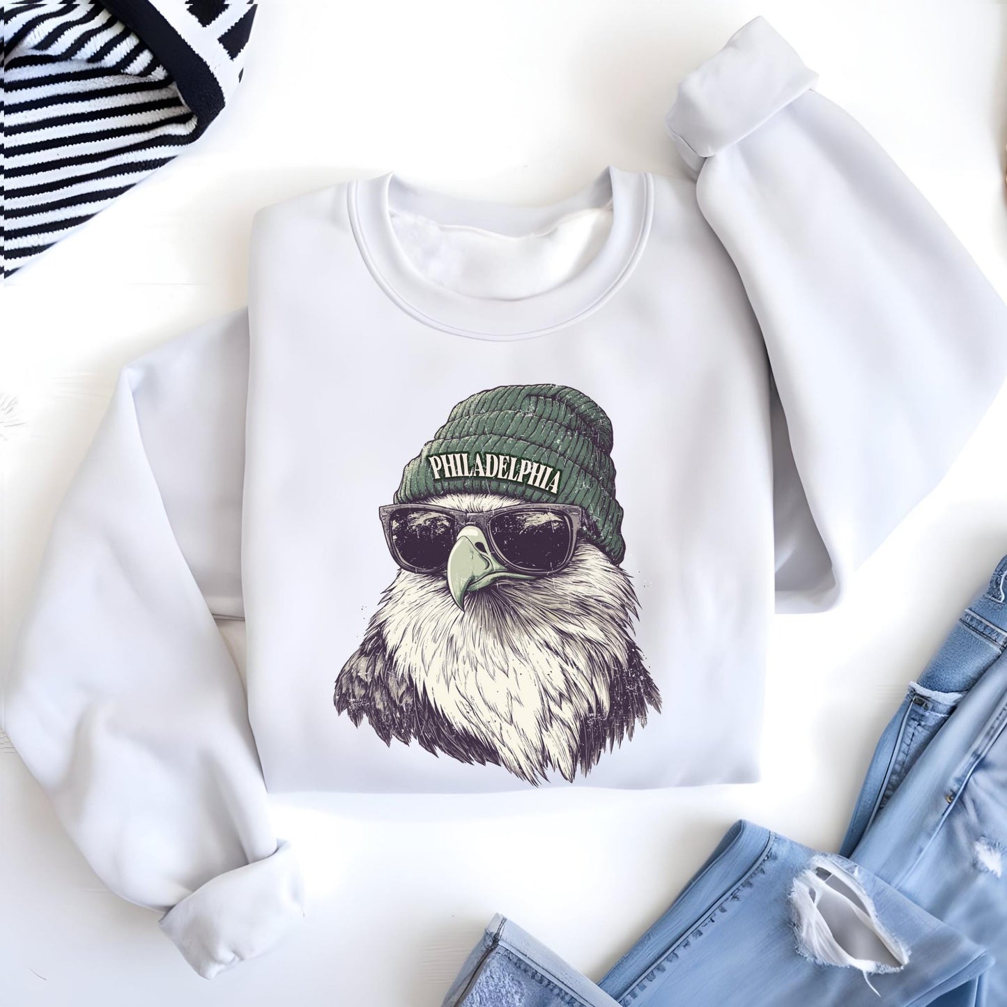 Philadelphia Football Fan Sweatshirt: Vintage Mascot Hoodie, Gameday Sweater, Sports Fan Sweat, Philadelphia Retro Sweat