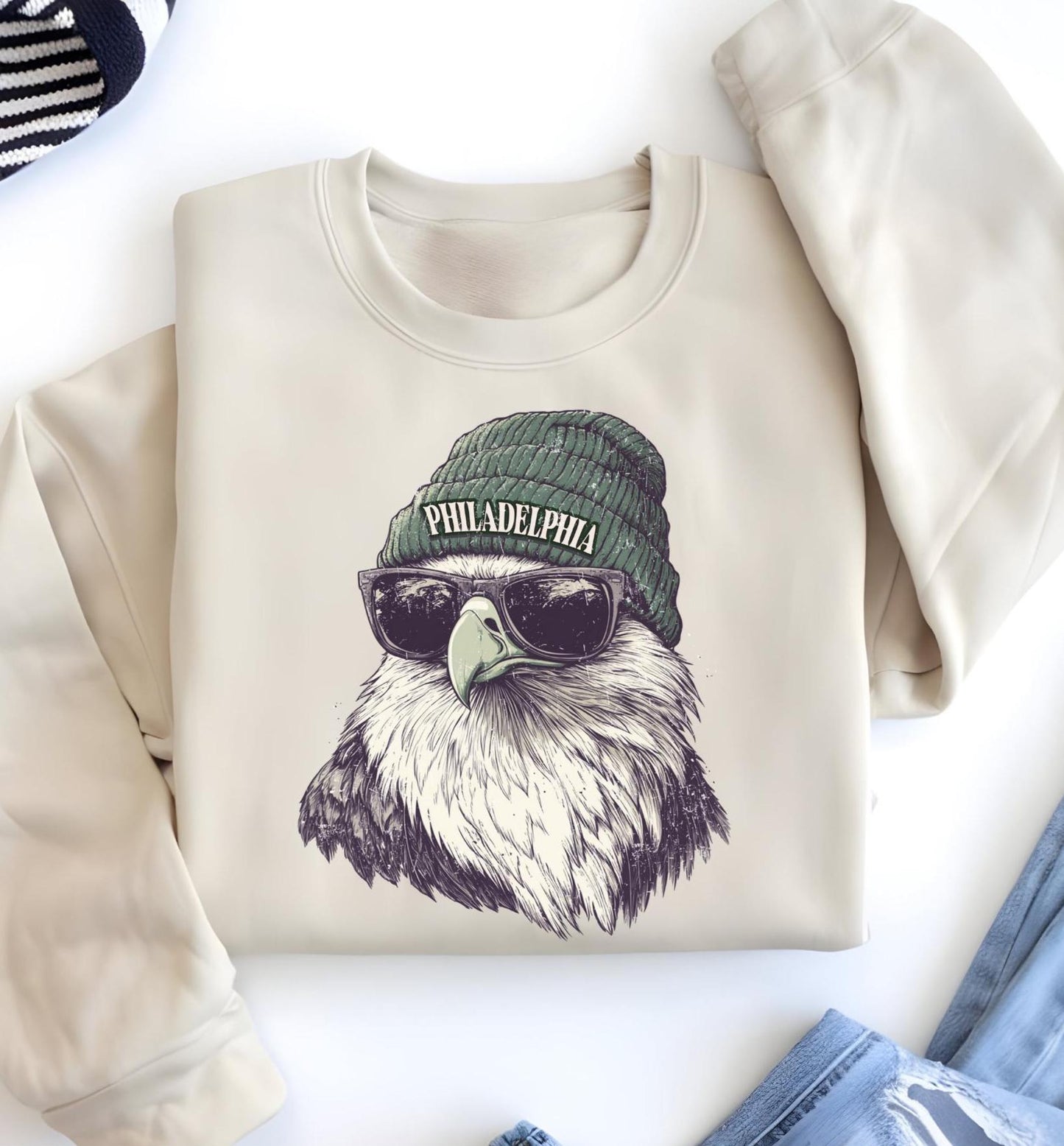 Philadelphia Football Fan Sweatshirt: Vintage Mascot Hoodie, Gameday Sweater, Sports Fan Sweat, Philadelphia Retro Sweat