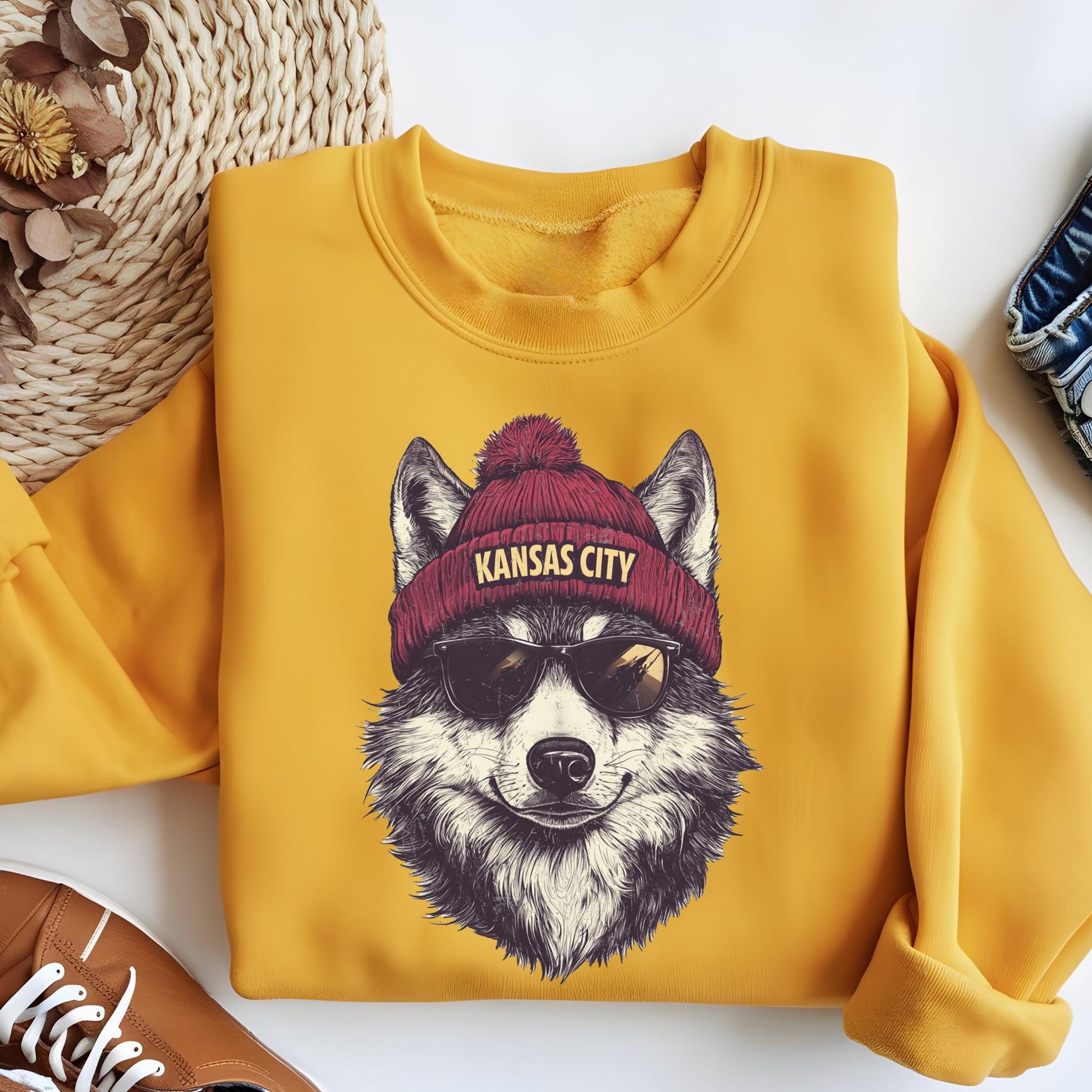 Kansas City Football Vintage Sweatshirt, Kansas City Mascot Hoodie, Gameday Sweatshirt, Kansas City Fan Gifts