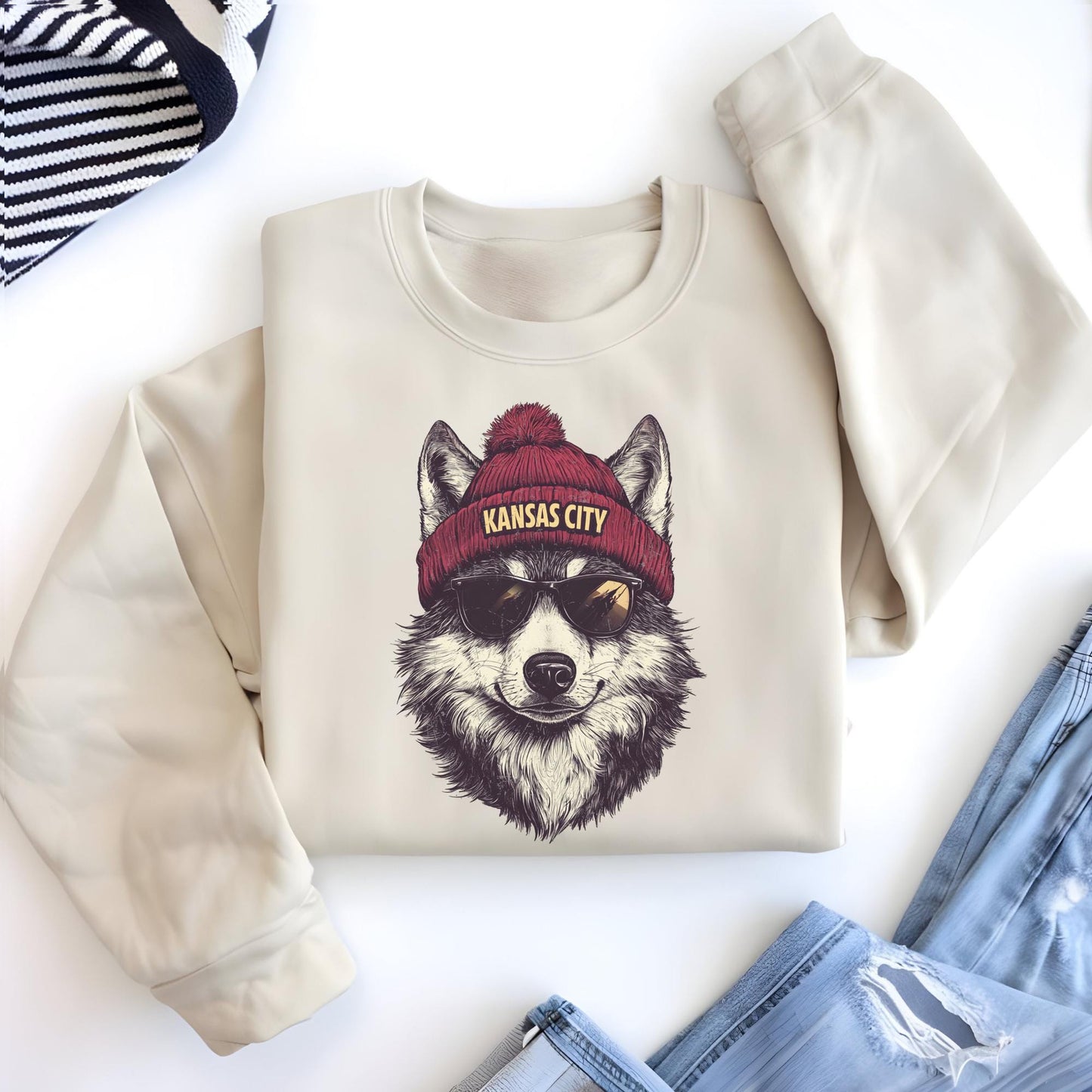 Kansas City Football Vintage Sweatshirt, Kansas City Mascot Hoodie, Gameday Sweatshirt, Kansas City Fan Gifts