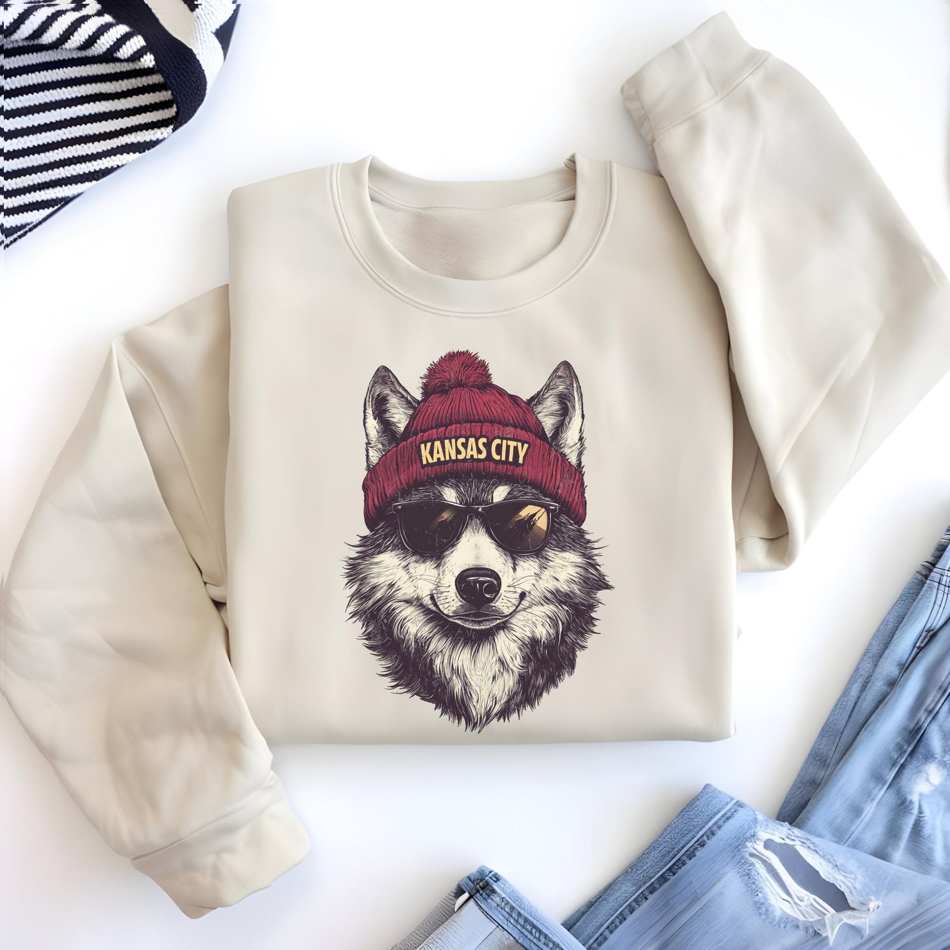 Kansas City Football Vintage Sweatshirt, Kansas City Mascot Hoodie, Gameday Sweatshirt, Kansas City Fan Gifts