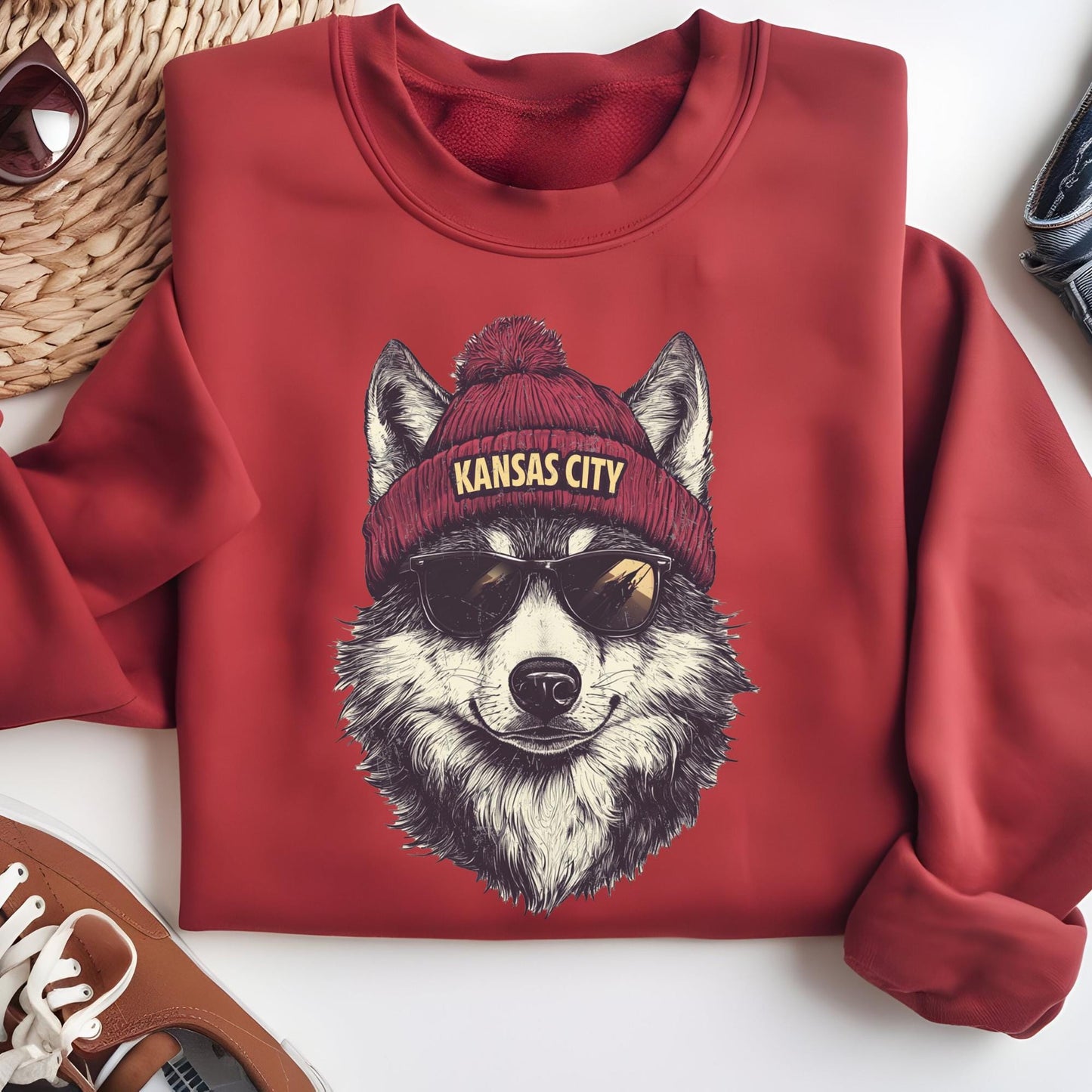 Kansas City Football Vintage Sweatshirt, Kansas City Mascot Hoodie, Gameday Sweatshirt, Kansas City Fan Gifts