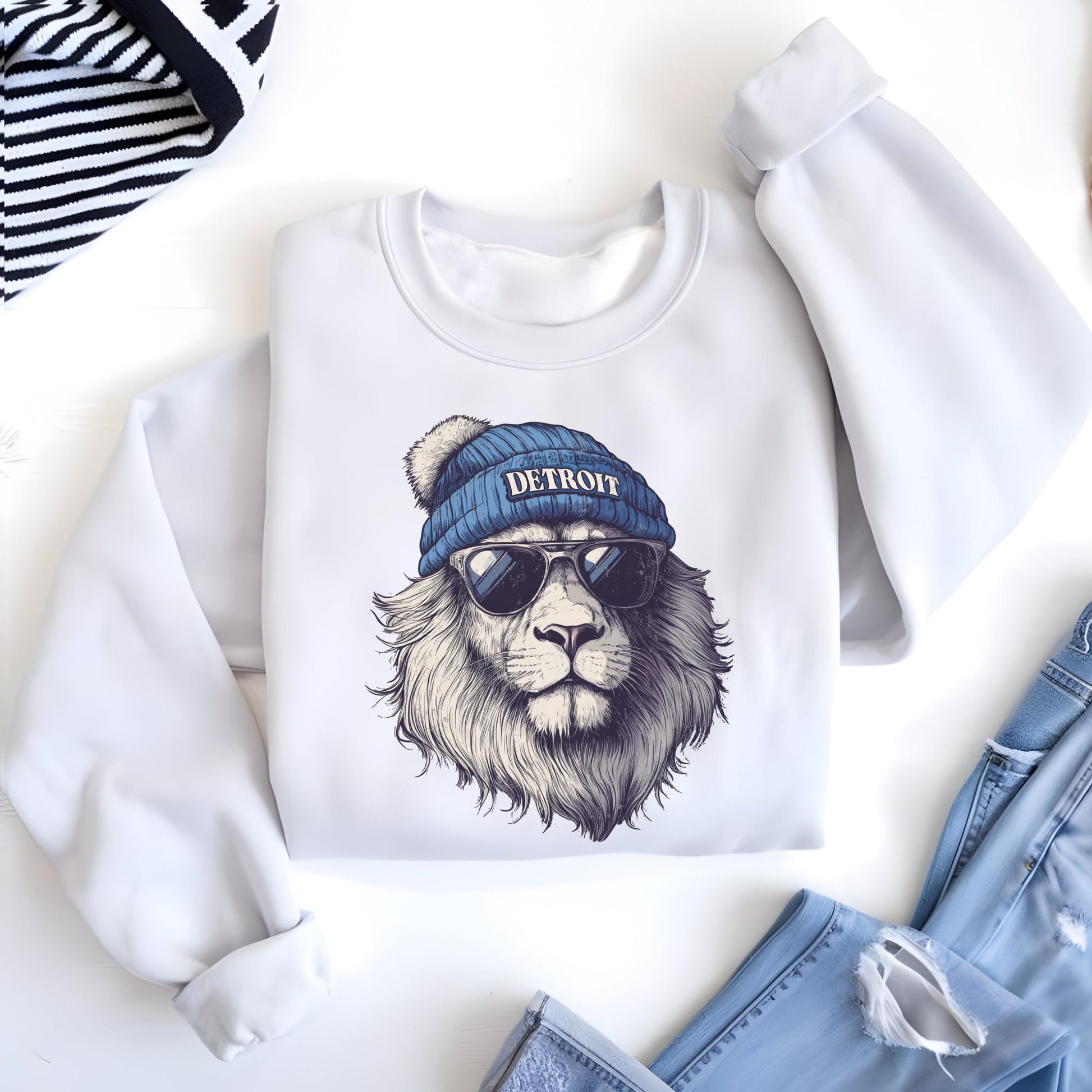 Detroit Football Sweatshirt, Detroit Mascot Sweatshirt, Detroit Football Fan Hoodie, Trendy Game Day Gift, Funday Outfit