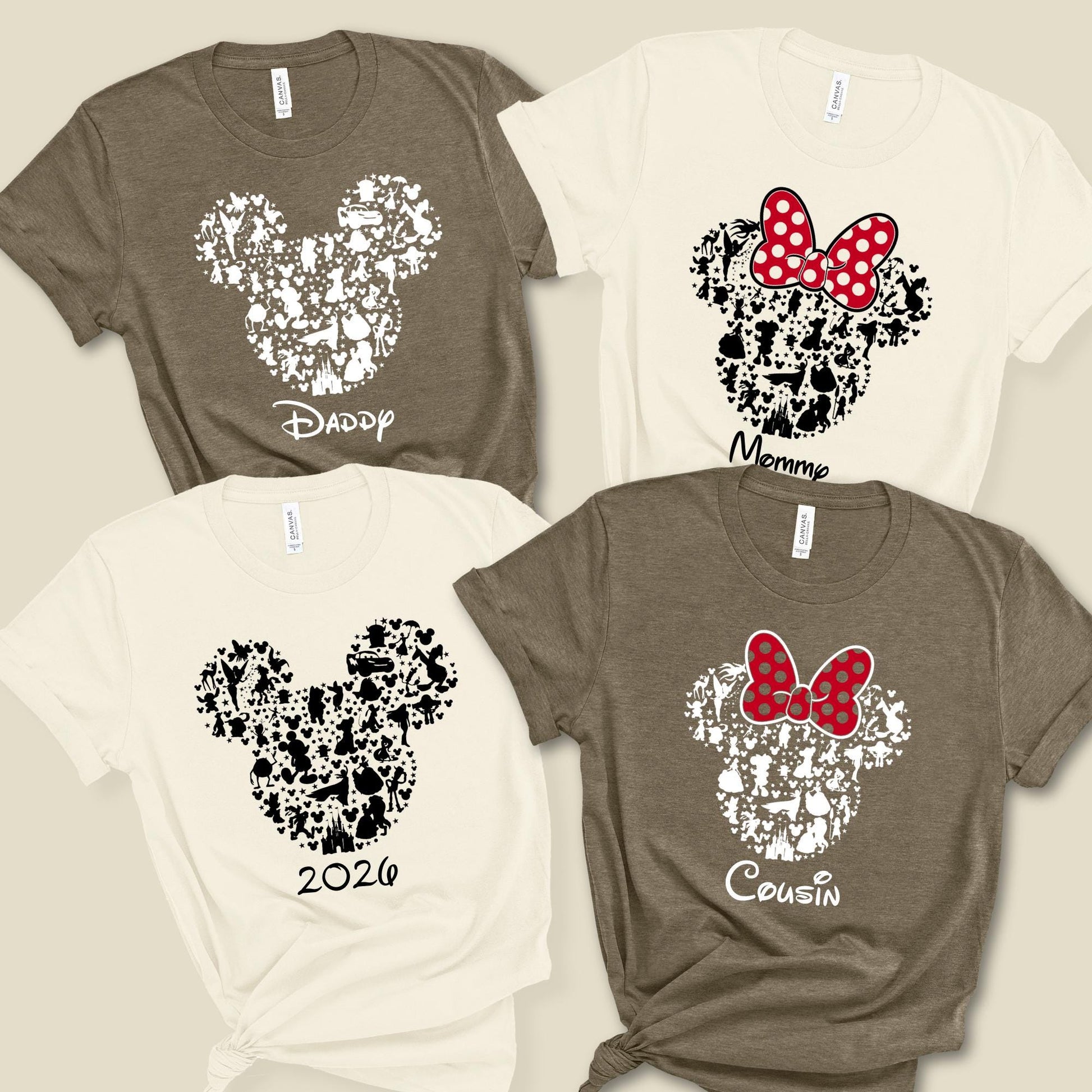 Custom Name Disneyland Shirt, Disney Trip Shirts 2026, Personalized Disney Family Vacation Shirt, Mickey Minnie Disneyworld Matching Shirt