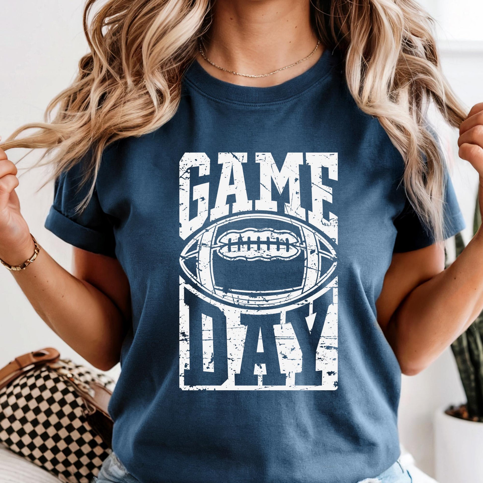 Comfort Colors® Football Season Game Day Shirt, Football Mama T Shirt, Football Fall Season Tee. Family Fun Day Shirt