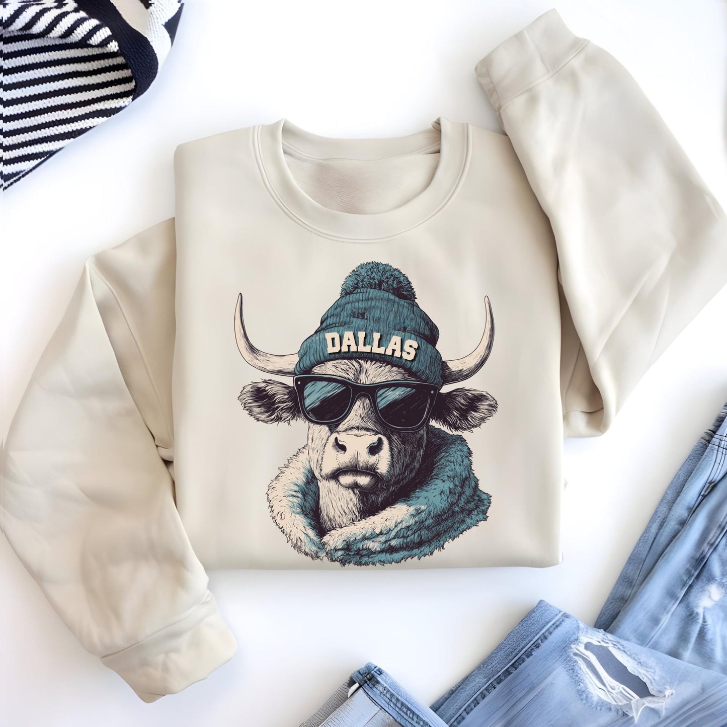 Dallas Football Fan Sweatshirt, Dallas Mascot Hoodie, Football Fan Sweat, Christmas Gift