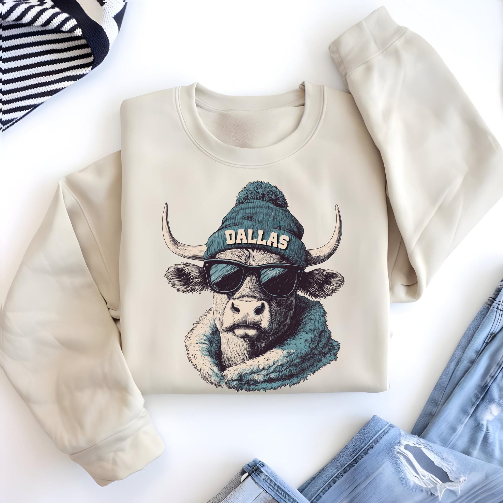 Dallas Football Fan Sweatshirt, Dallas Mascot Hoodie, Football Fan Sweat, Christmas Gift