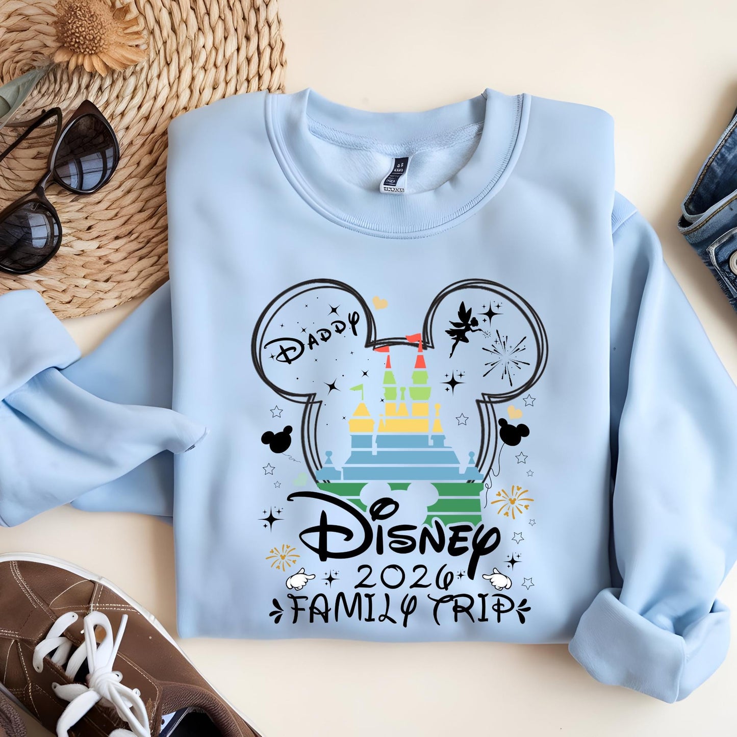 Custom Disney Trip 2026 Sweatshirt, Disney Family Trip Sweat, Disney Family Matching Sweatshirt, Disney Hoodie, Disney World Family Shirt