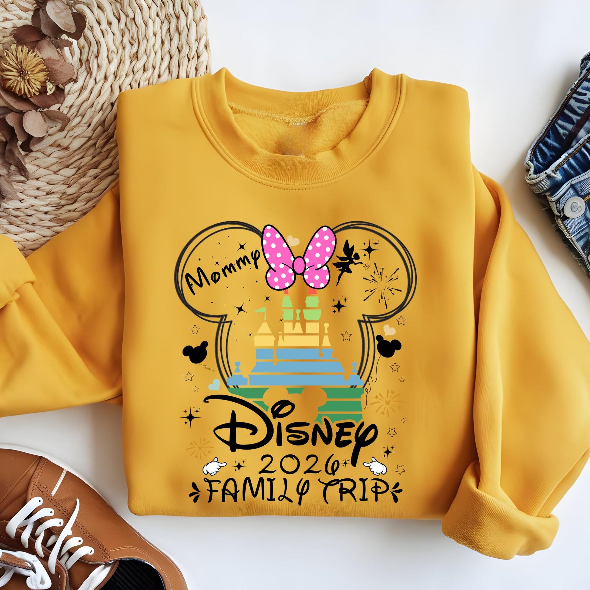 Custom Disney Trip 2026 Sweatshirt, Disney Family Trip Sweat, Disney Family Matching Sweatshirt, Disney Hoodie, Disney World Family Shirt