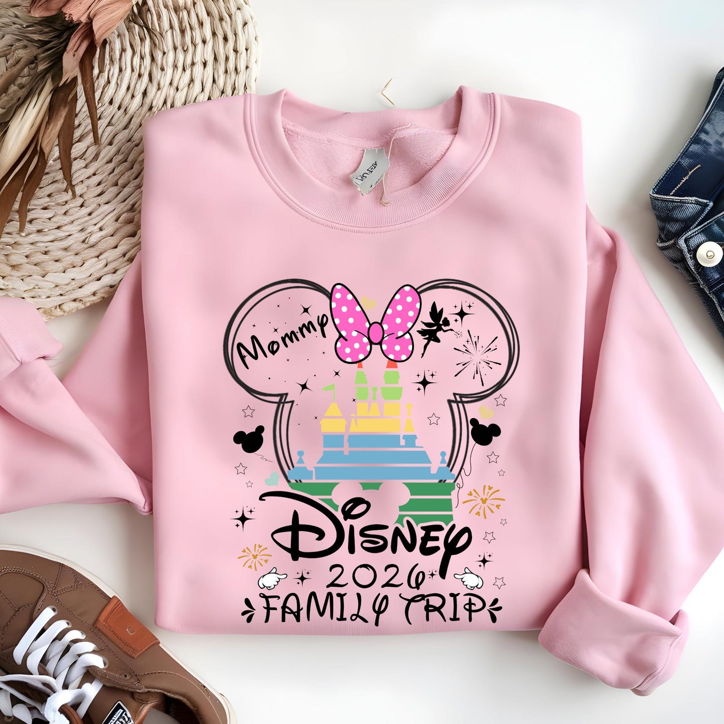 Custom Disney Trip 2026 Sweatshirt, Disney Family Trip Sweat, Disney Family Matching Sweatshirt, Disney Hoodie, Disney World Family Shirt