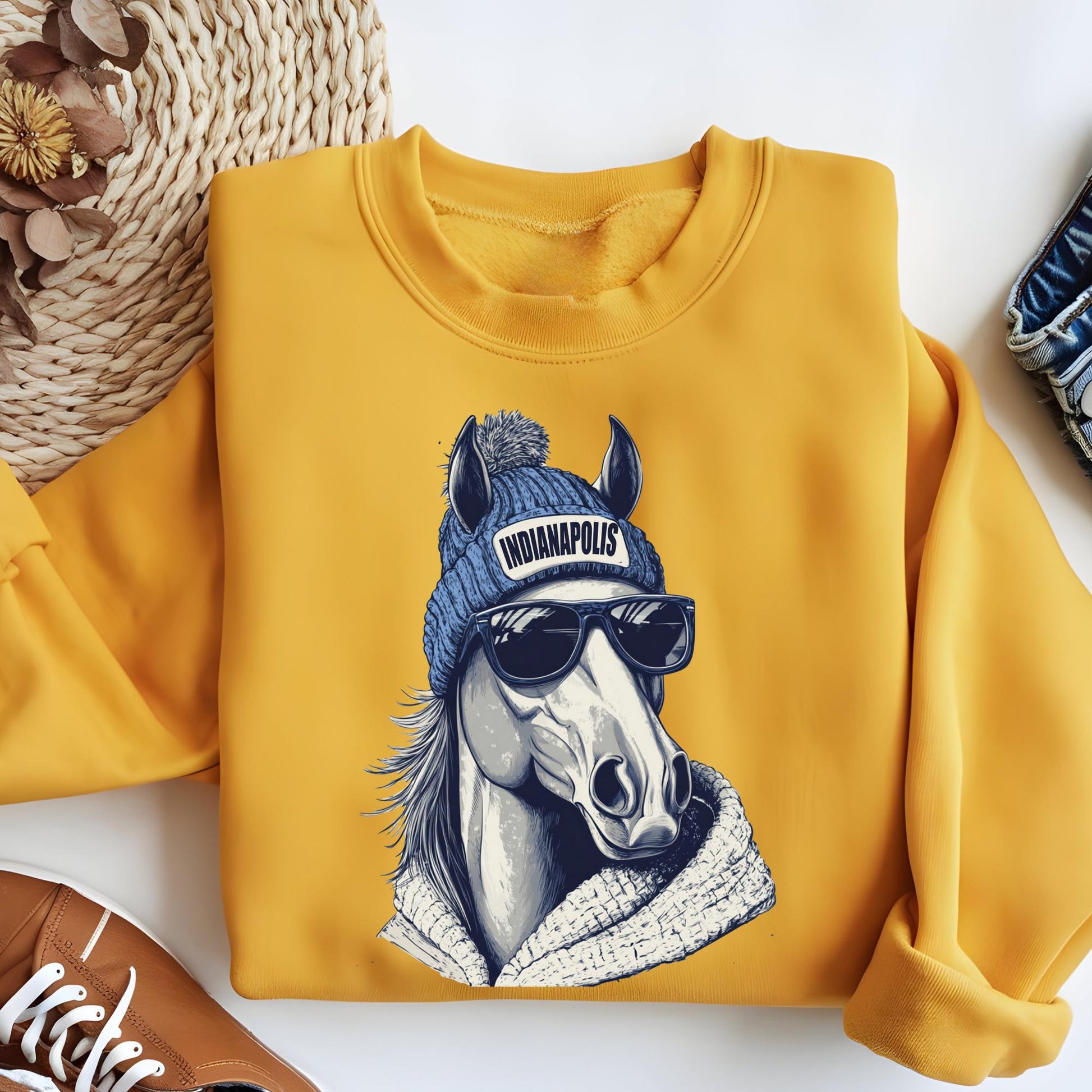 Indianapolis Football Mascot Sweatshirt, Indianapolis Colt Football Hoodie, Retro Indianapolis Football Sweater, Colt Fan Gift Sweat