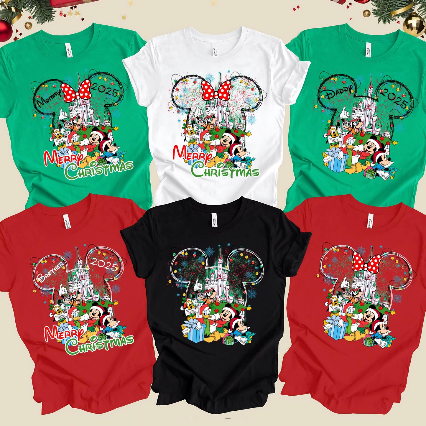 Custom Disney Christmas Shirt, Merry Christmas Shirt, Christmas Family Shirts, Christmas Party Shirt, Disney Holiday Tee