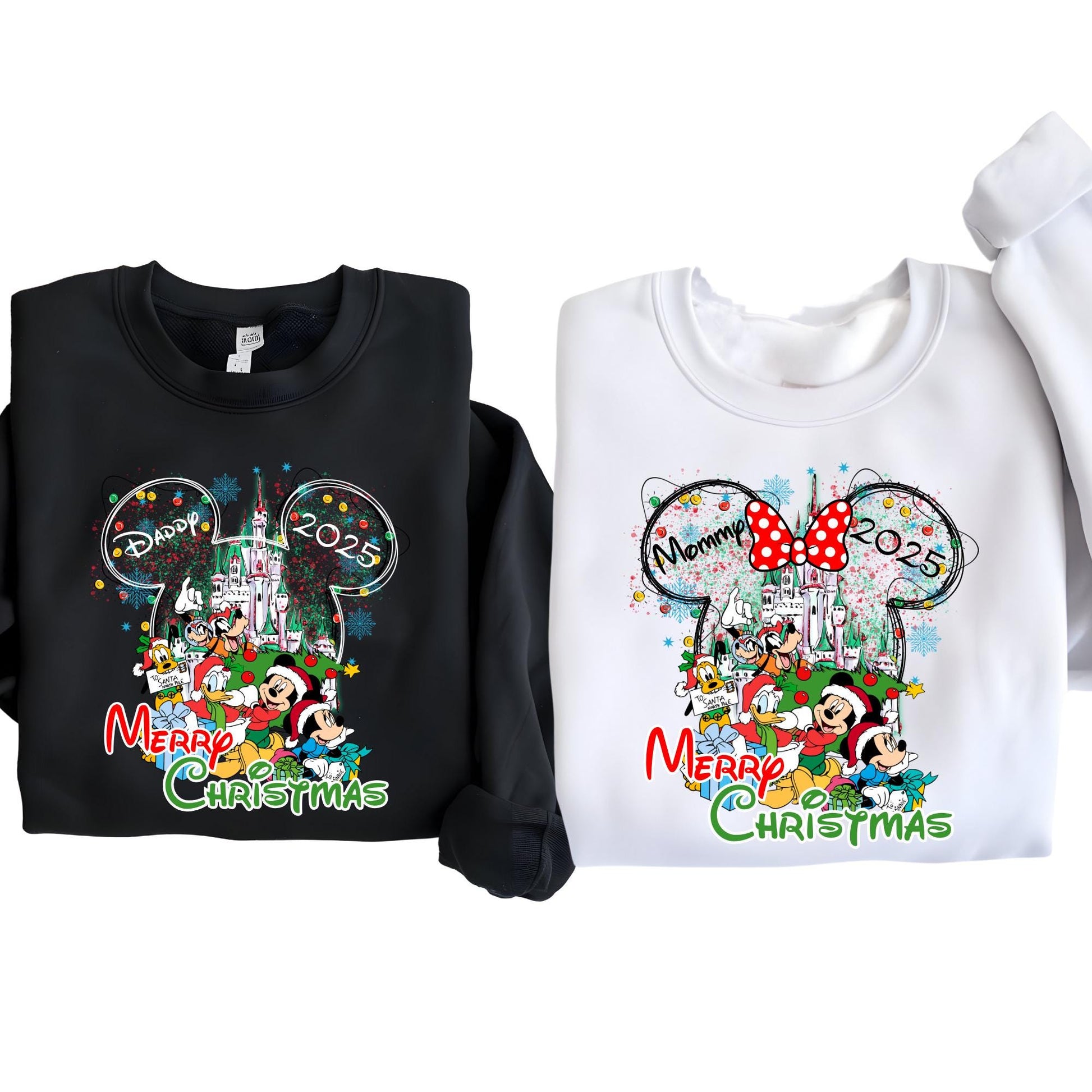 Personalized Disney Christmas Sweatshirt, Mickey Minnie Sweat, Disney Merry Christmas Sweatshirt, Disney Hoodie, Disney World Family Shirt