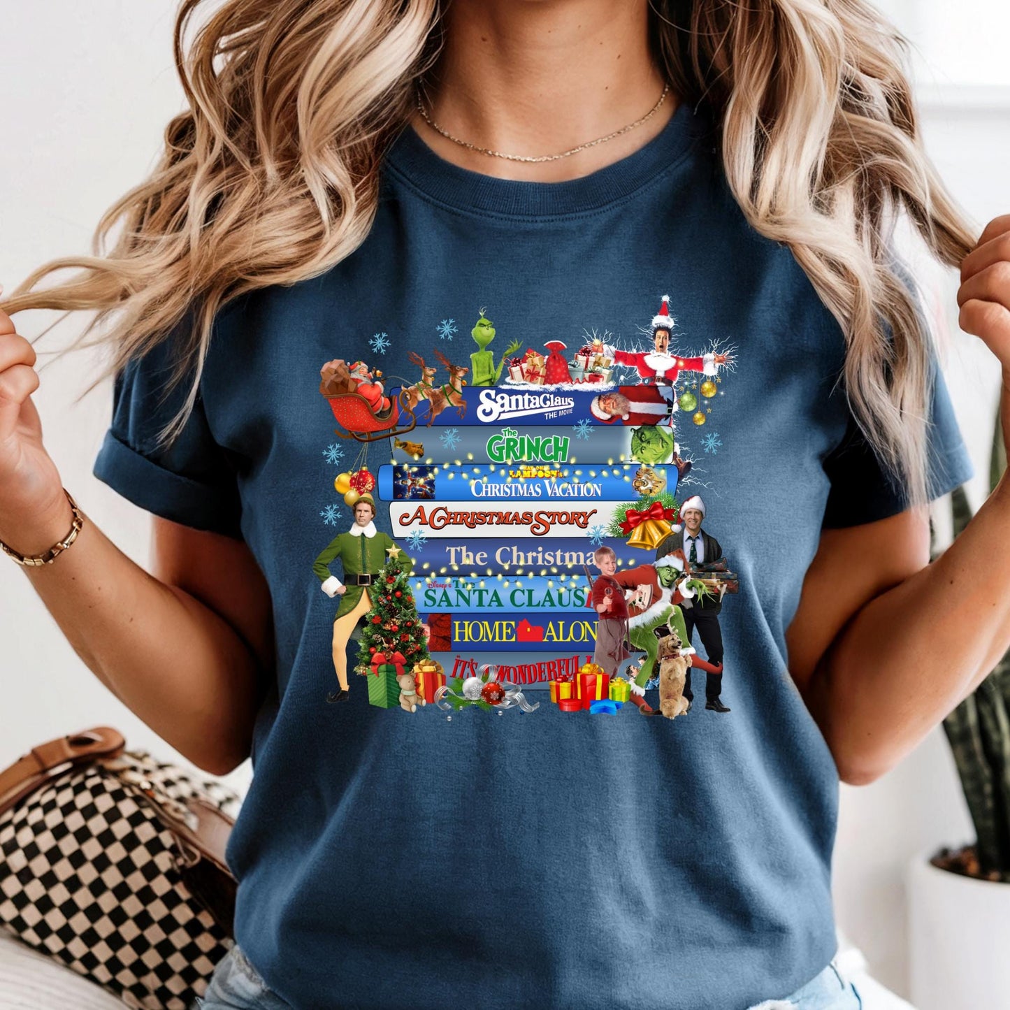 Comfort Colors® 90s Style Christmas Shirt, VHS Tapes, Christmas Movies Tshirt, 90s VHS Shirts, 90s Christmas Tee, Funny Christmas Movie Tee