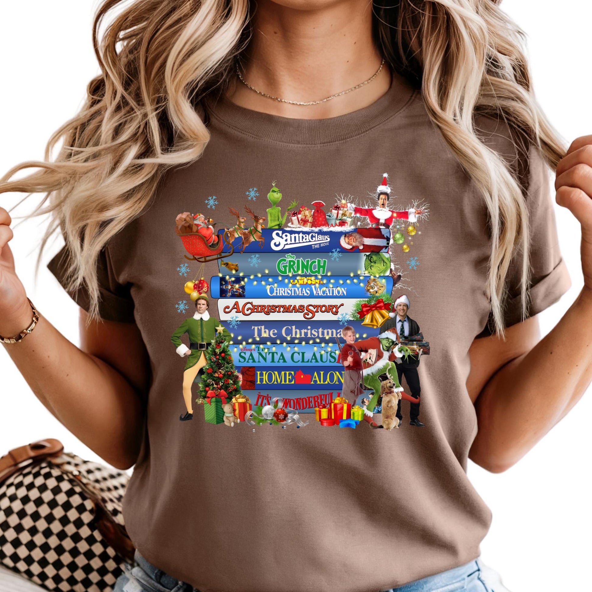 Comfort Colors® 90s Style Christmas Shirt, VHS Tapes, Christmas Movies Tshirt, 90s VHS Shirts, 90s Christmas Tee, Funny Christmas Movie Tee