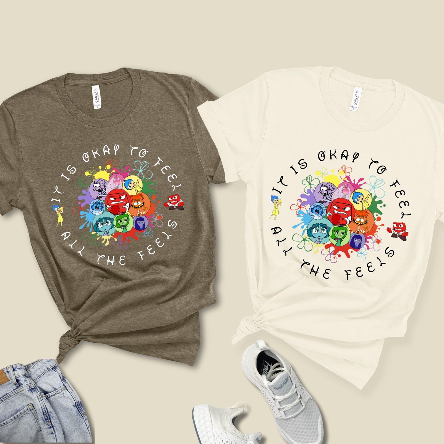 Disneyland Inside Out It's Okay To Feel All The Feels Shirt, Inside Out Tee, Disneyland Mental Health Shirt, Inside Out Speech Therapy Shirt